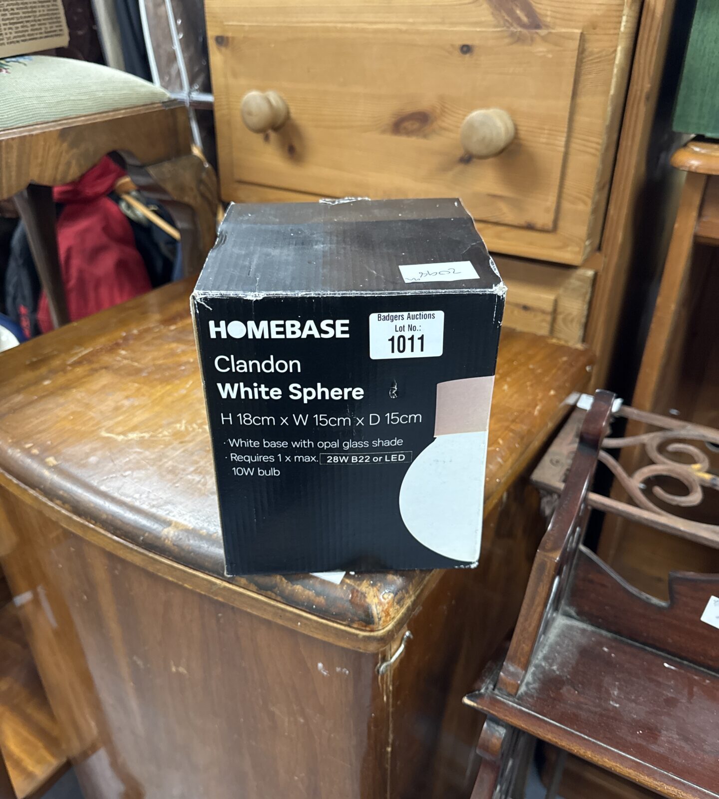 Homebase clandon sphere ceiling light - new in box