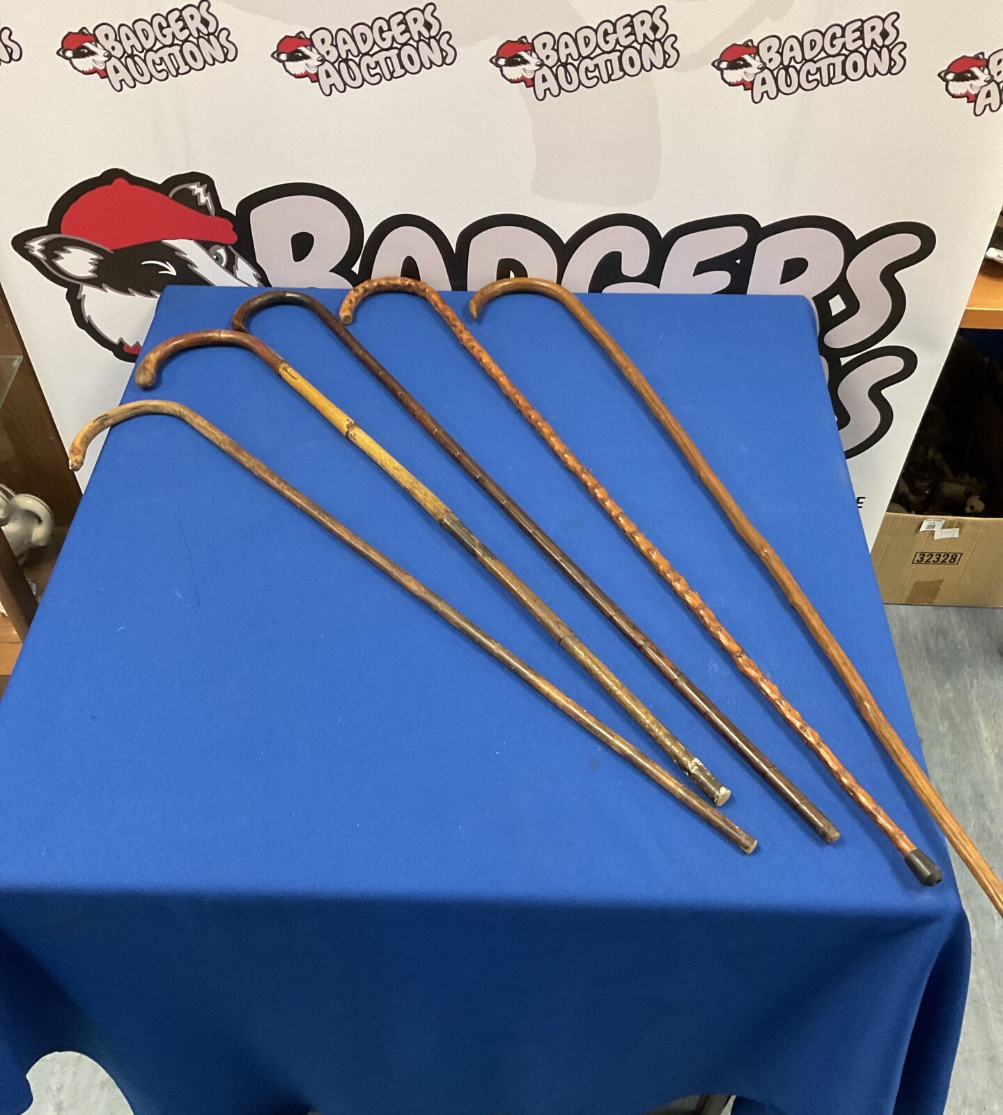 Bundle of vintage walking canes