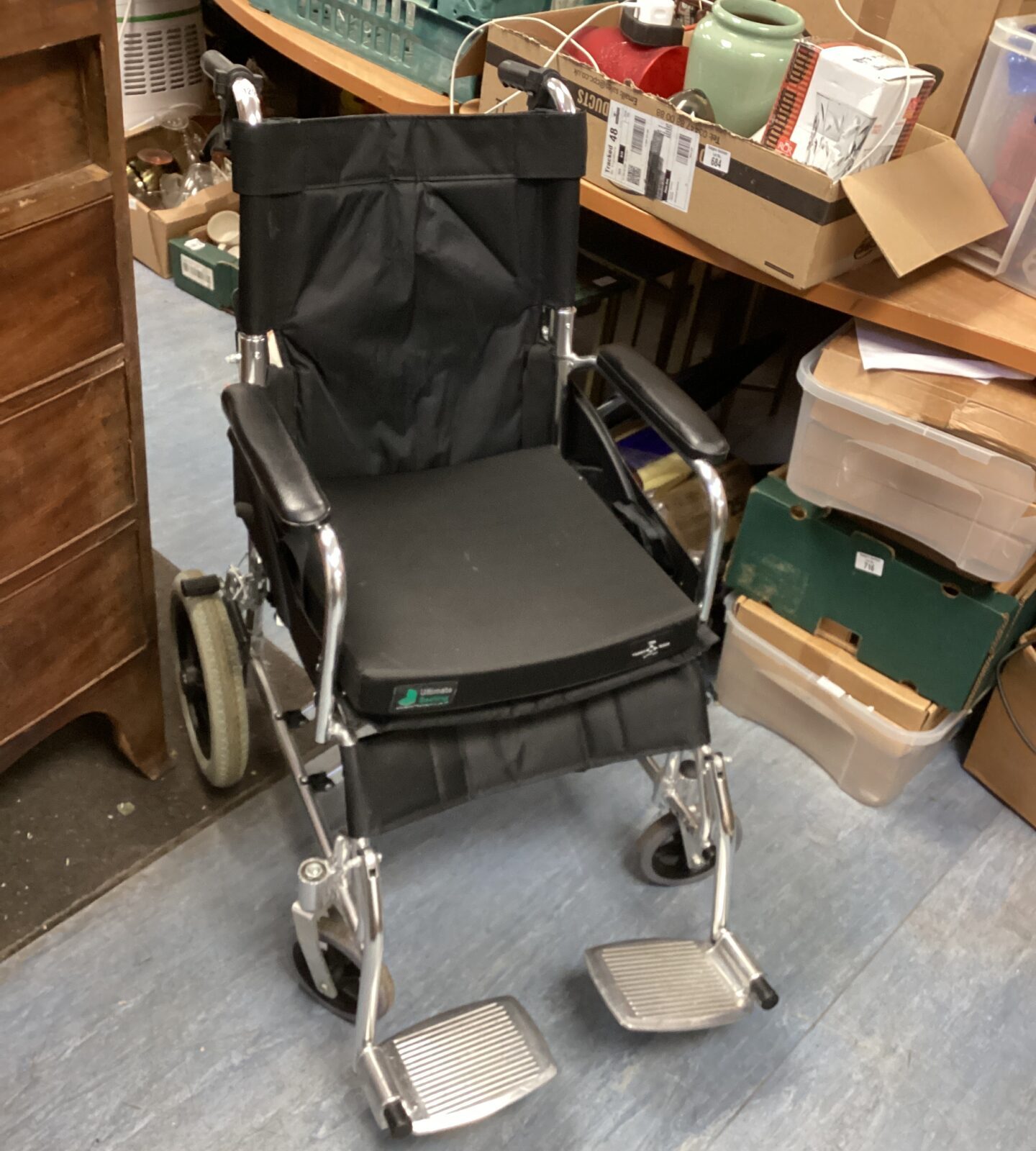 Black Folding Wheelchair