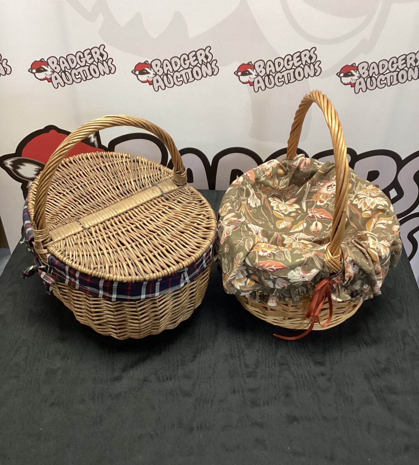 Two Wicker Shopping Baskets