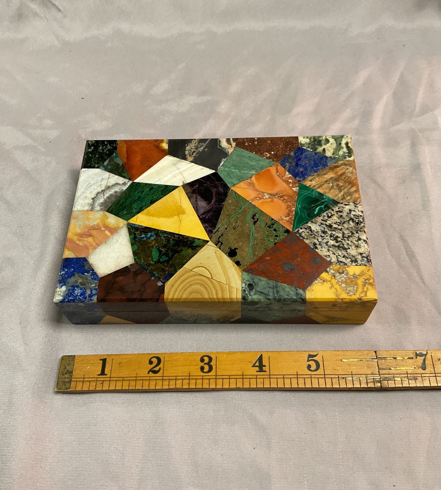 mosaic stone Italian trinket box