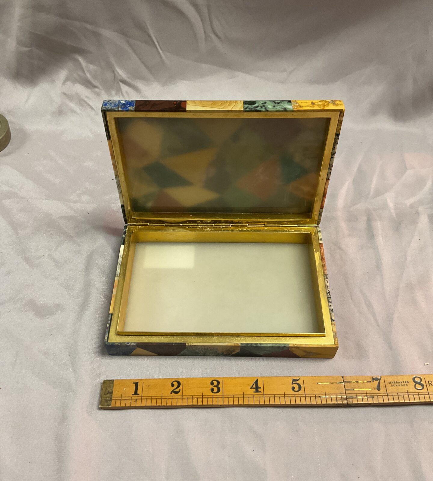 mosaic stone Italian trinket box - Image 2