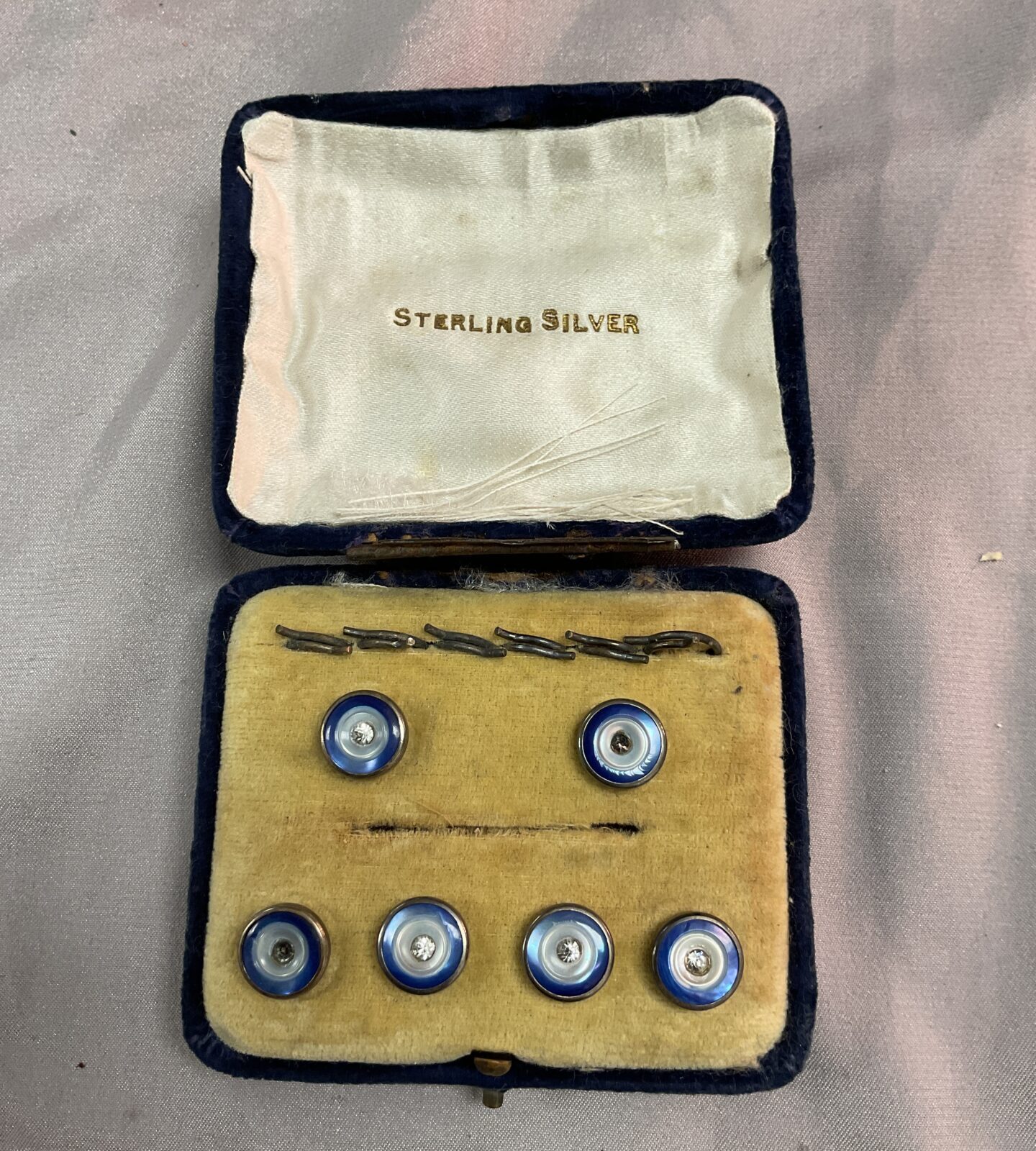 Set of Sterling Silver collar studs