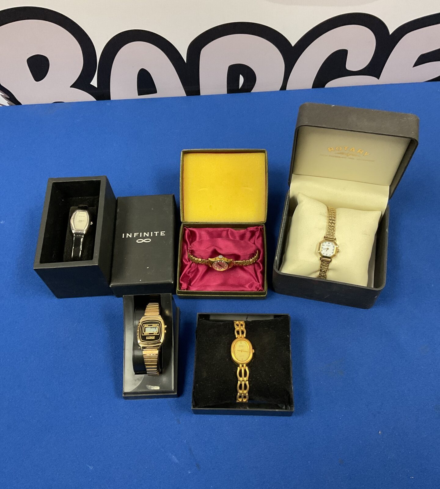 Five ladies wrist watches including rotary