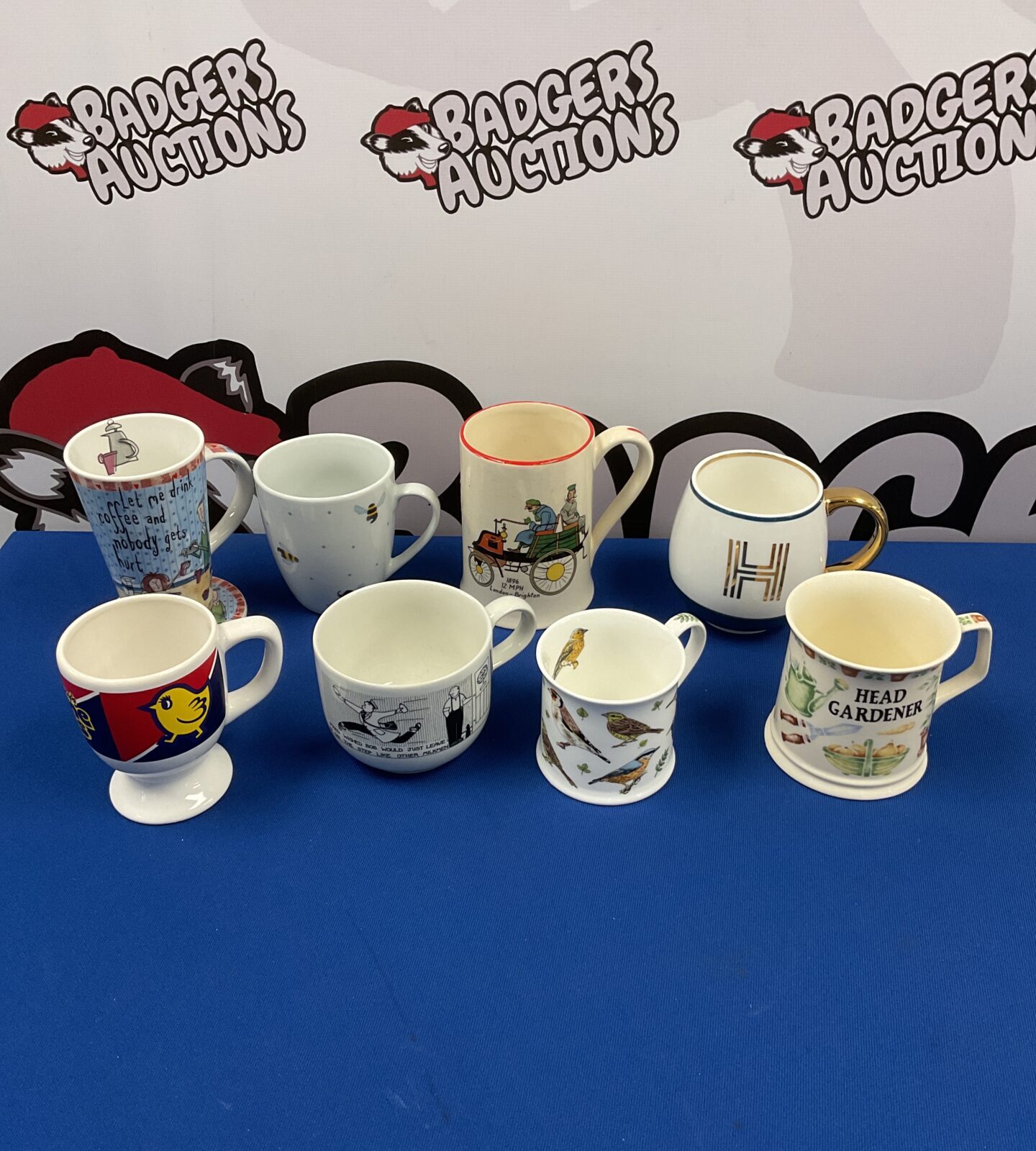 Collection of China Mugs inc  rupert fawcett