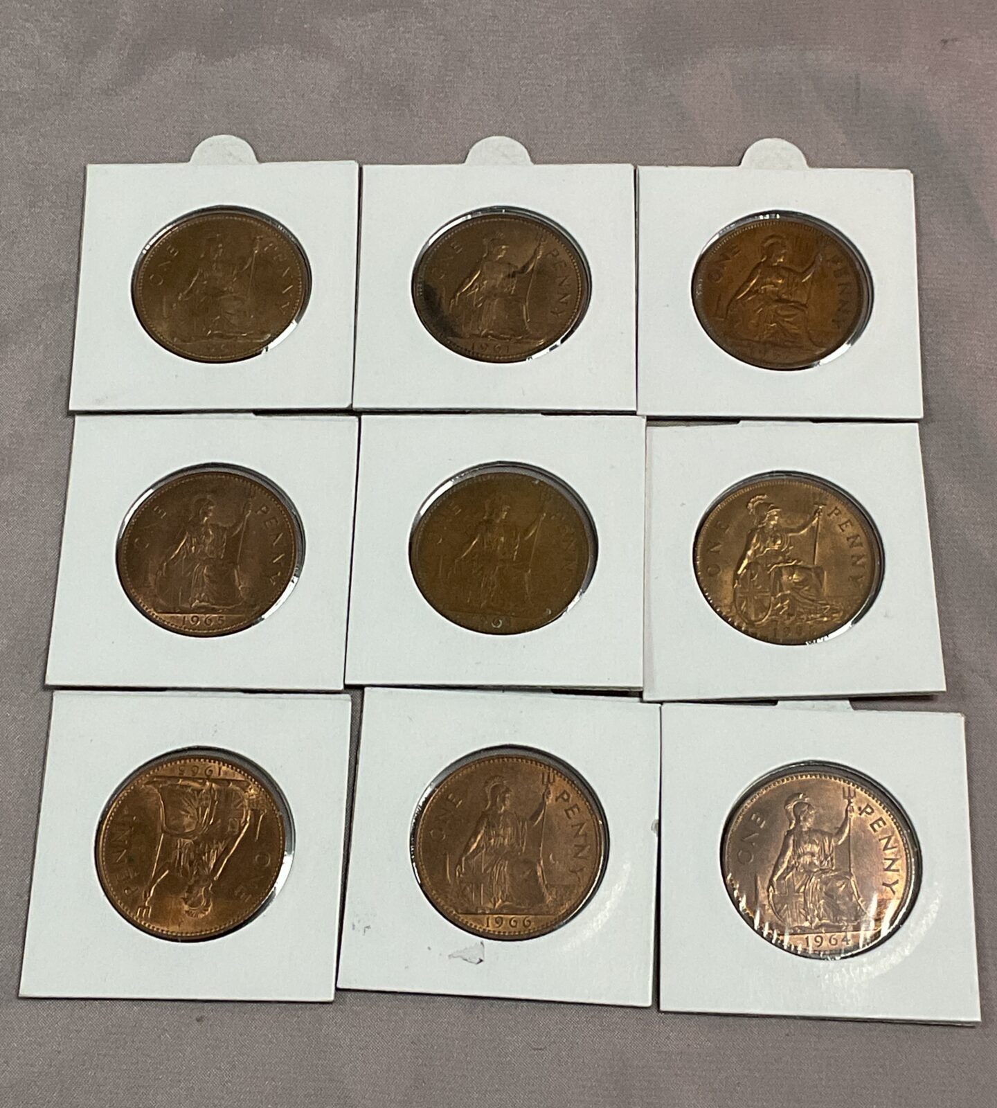 Nine mixed dates pennies - Image 2