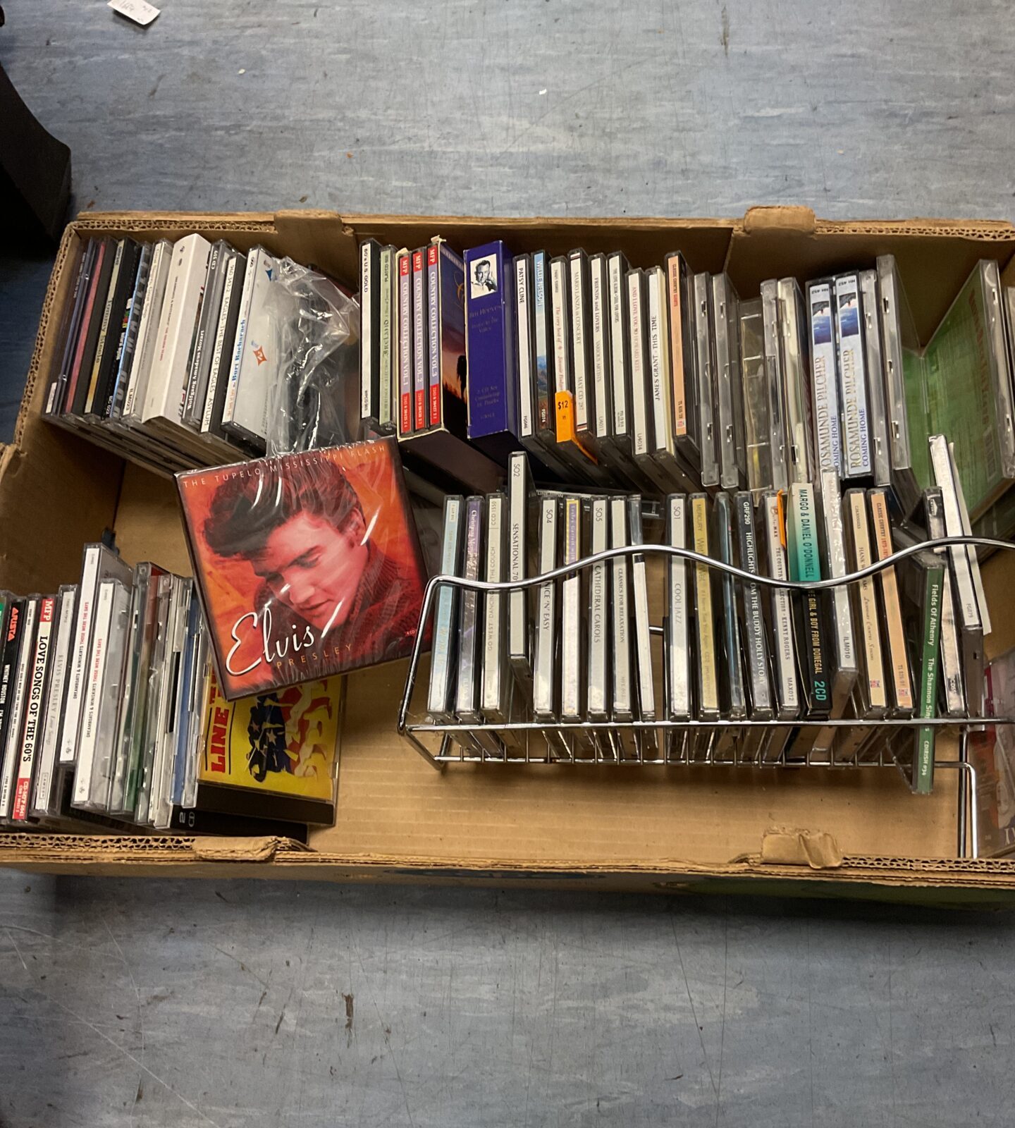 Tray of music cds including elvis & jim reeves