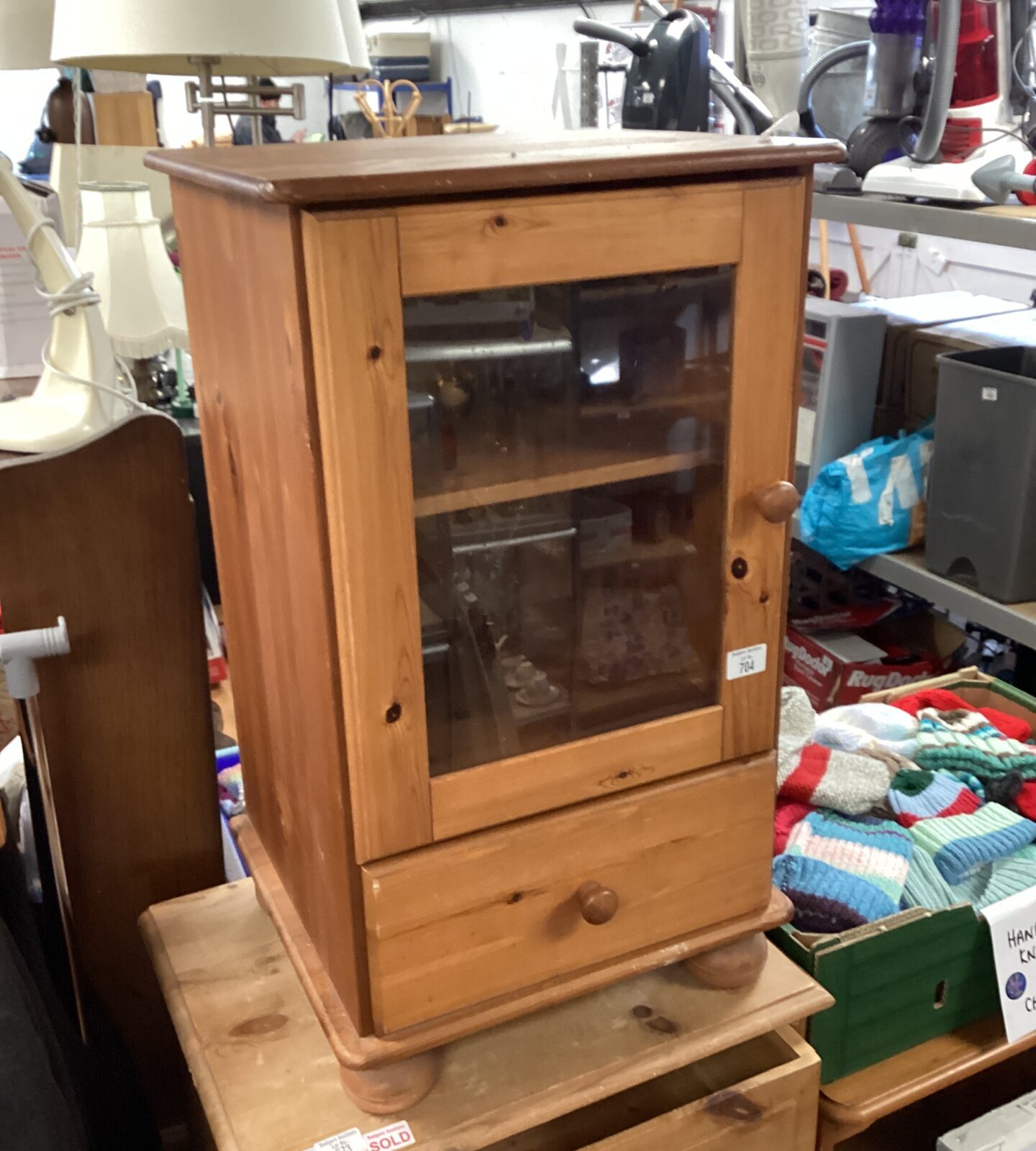 Small pine Hi-Fi Cabinet