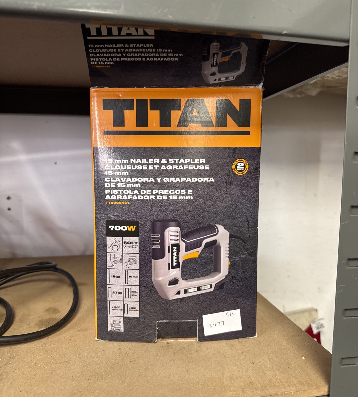 Titan 15mm nailer & stapler - working