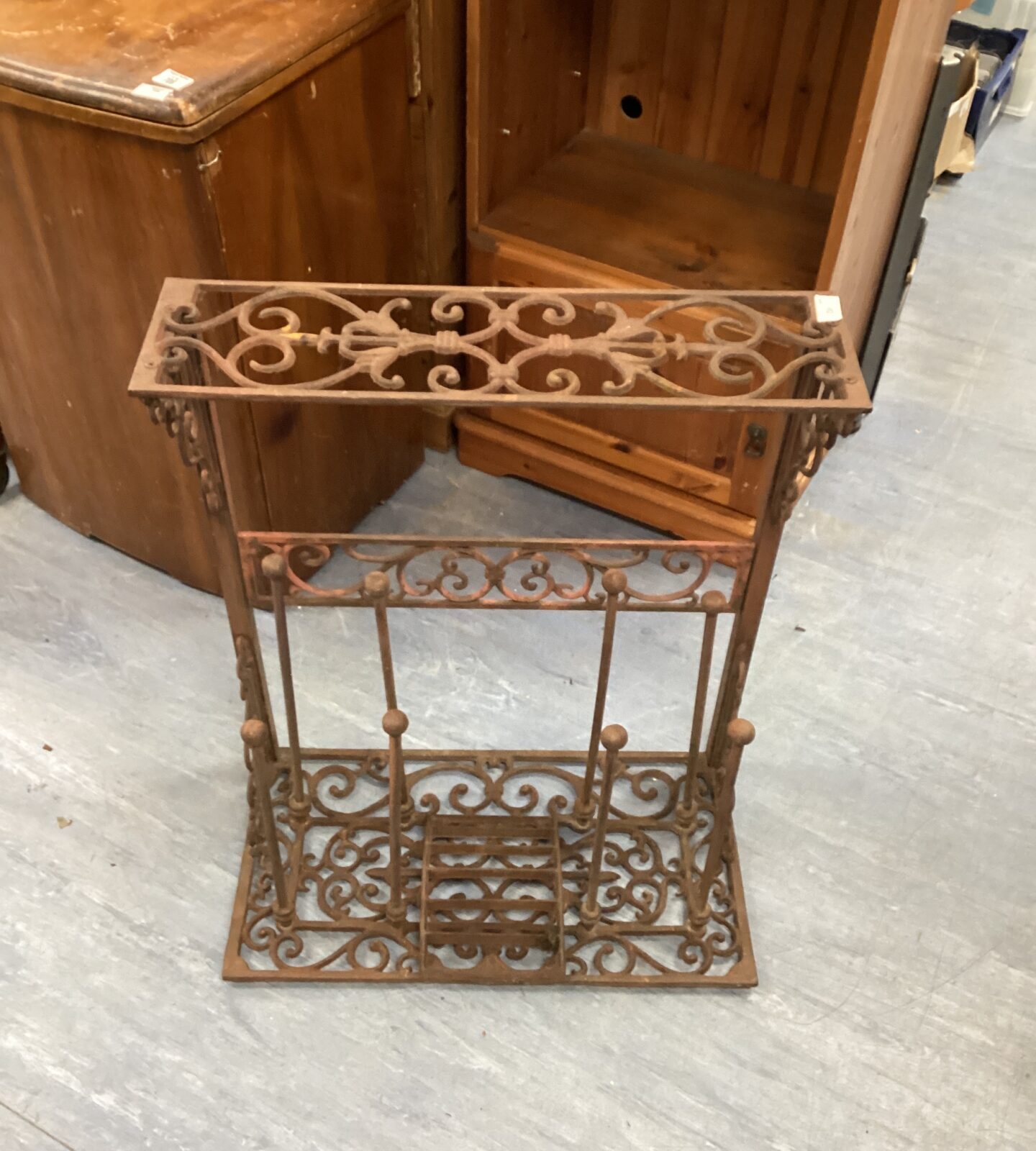 Wrought Iron Boot Scrapper and Stand