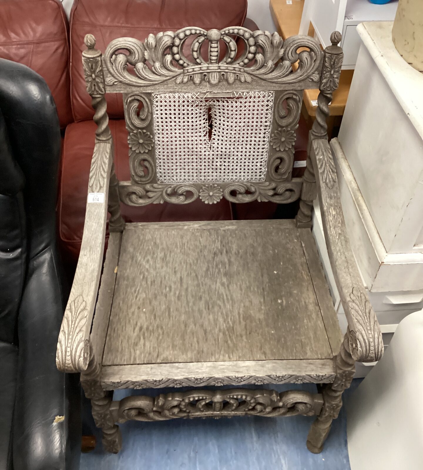 antique carved chair