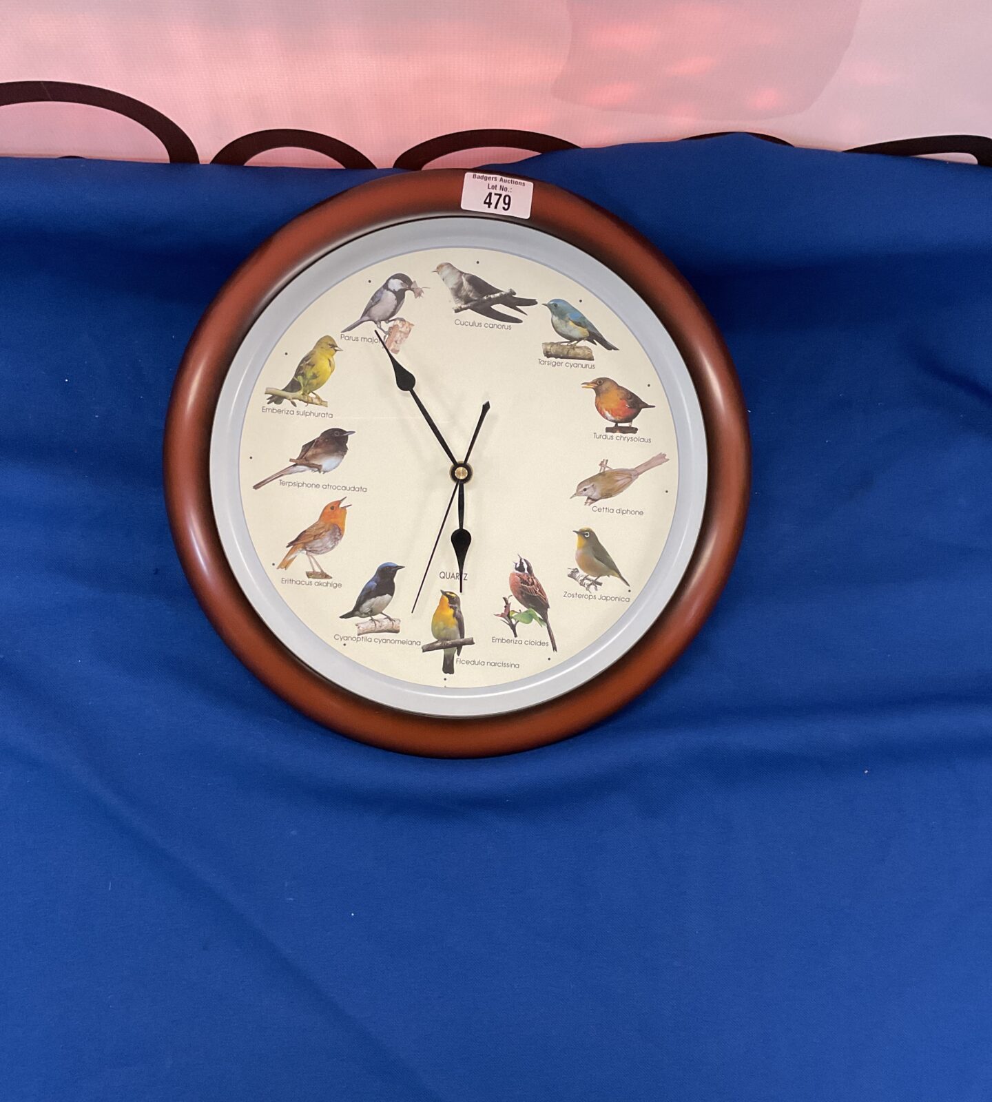 Bird song quartz wall clock