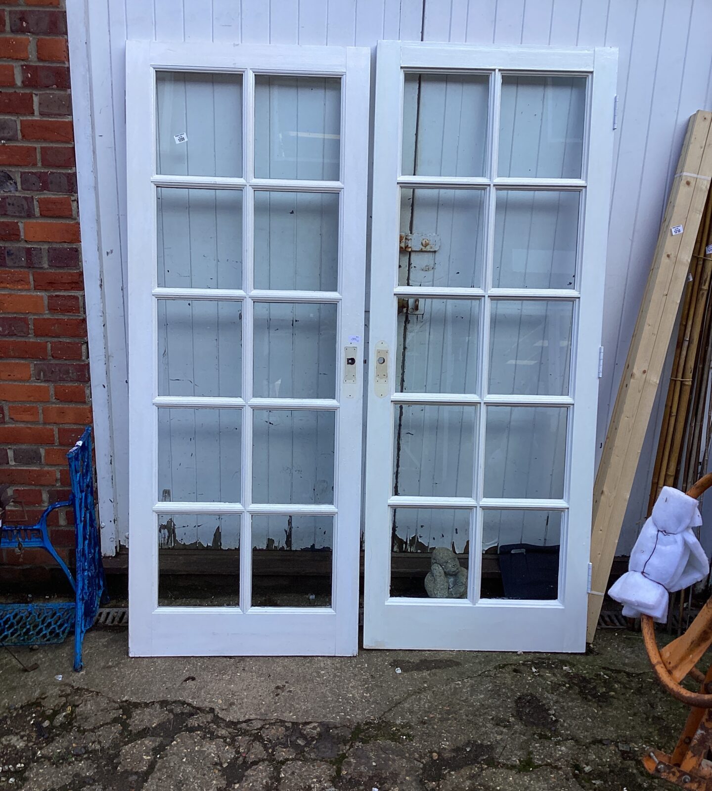 Two Glass Panelled Doors 78”x30”