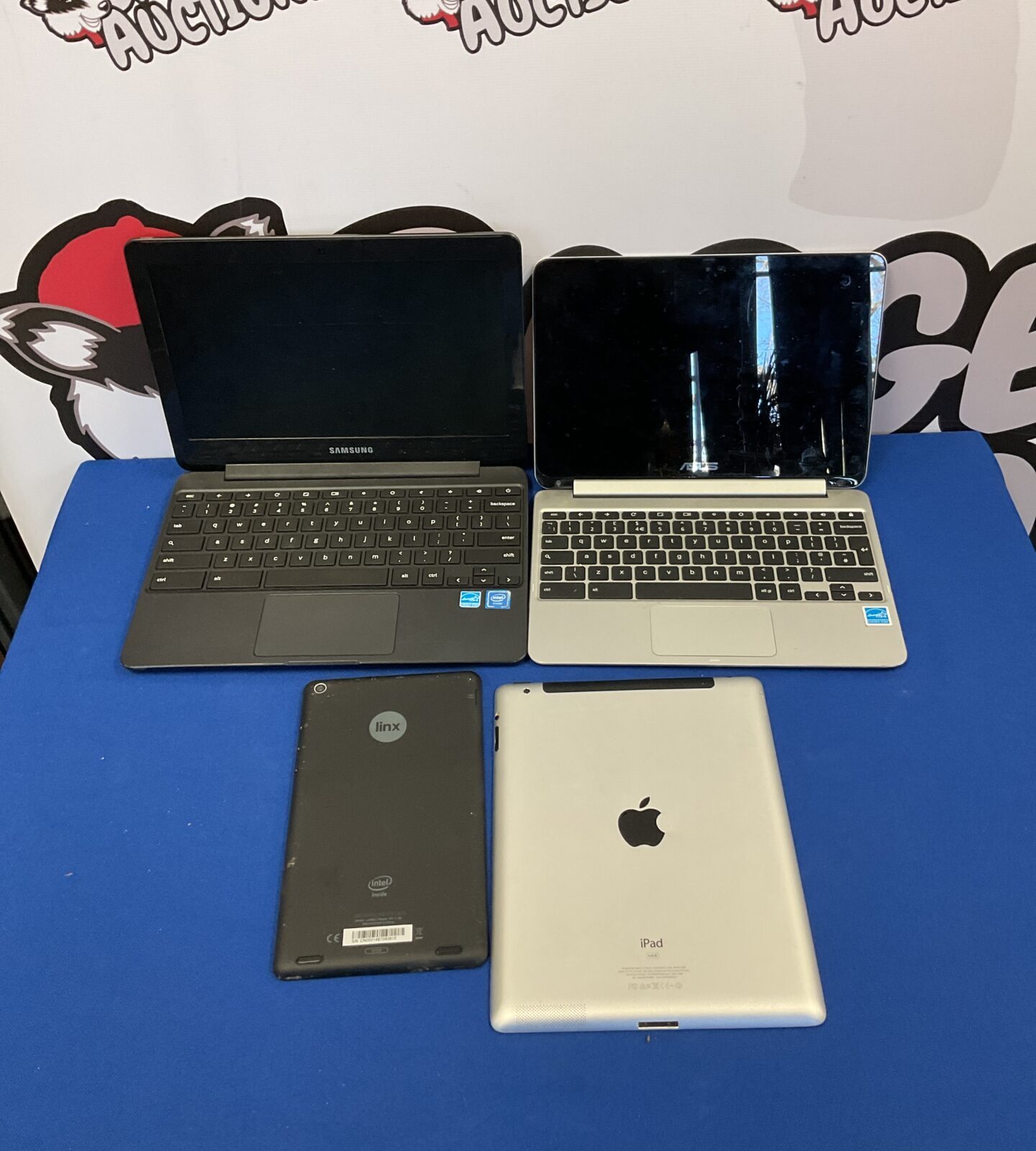 Asus & samsung laptops with apple ipad & linx tablet