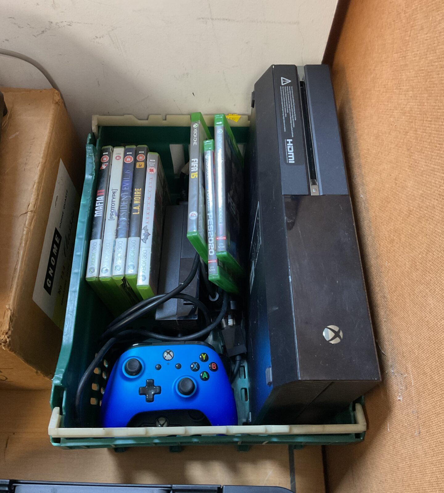 Microsoft xbox one console with controller & games