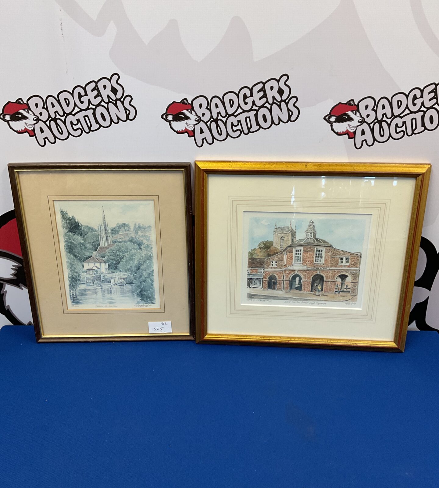 Two framed local limited edition prints of marlow & little market house high Wycombe