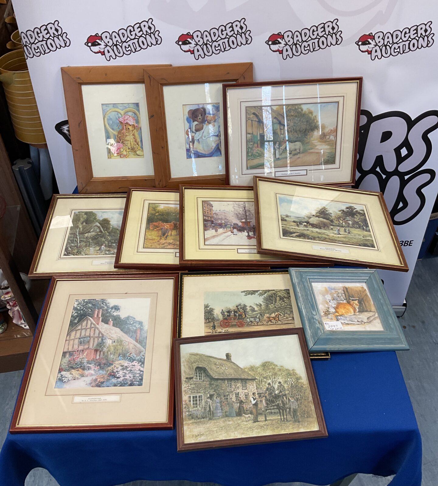 Collection of framed prints including robert j hammond