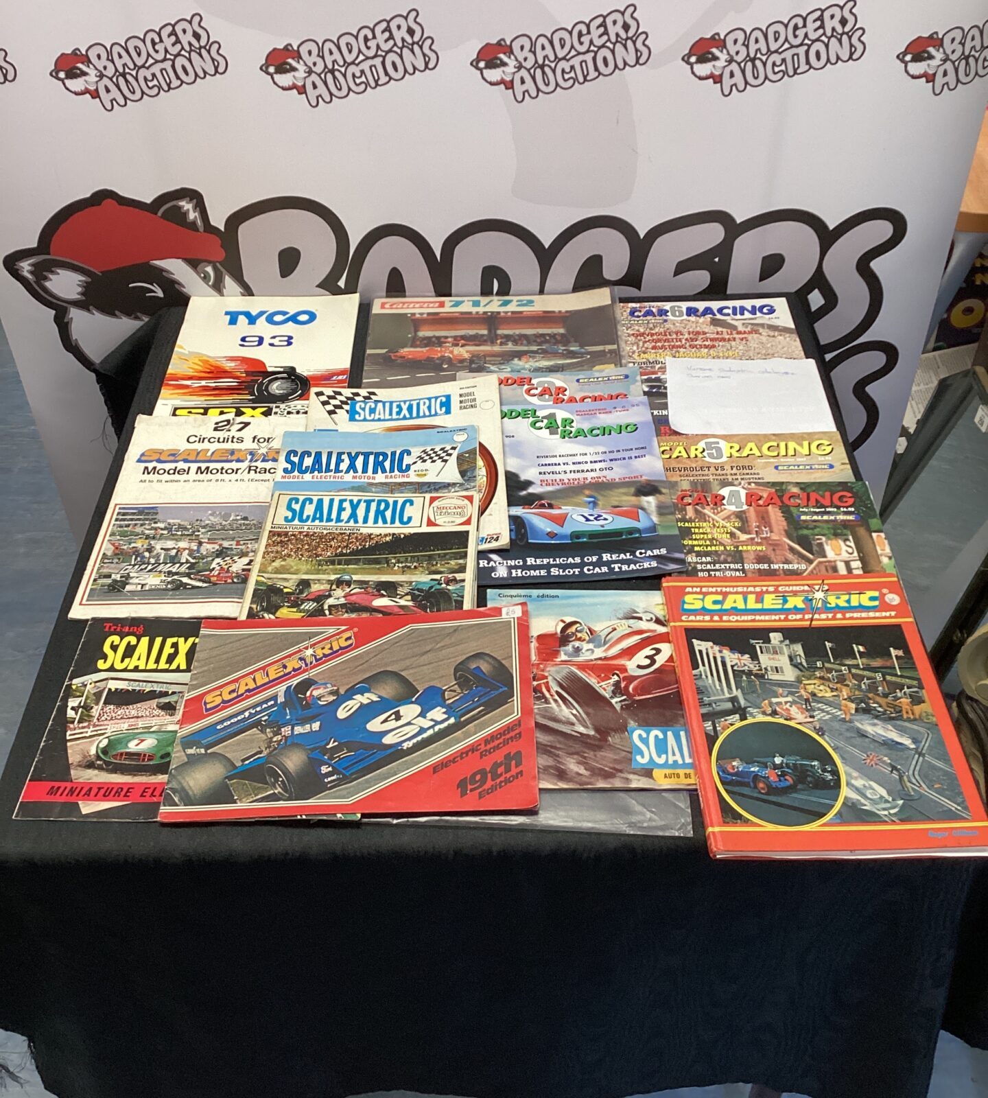 Selection of vintage Scalextric catalogs