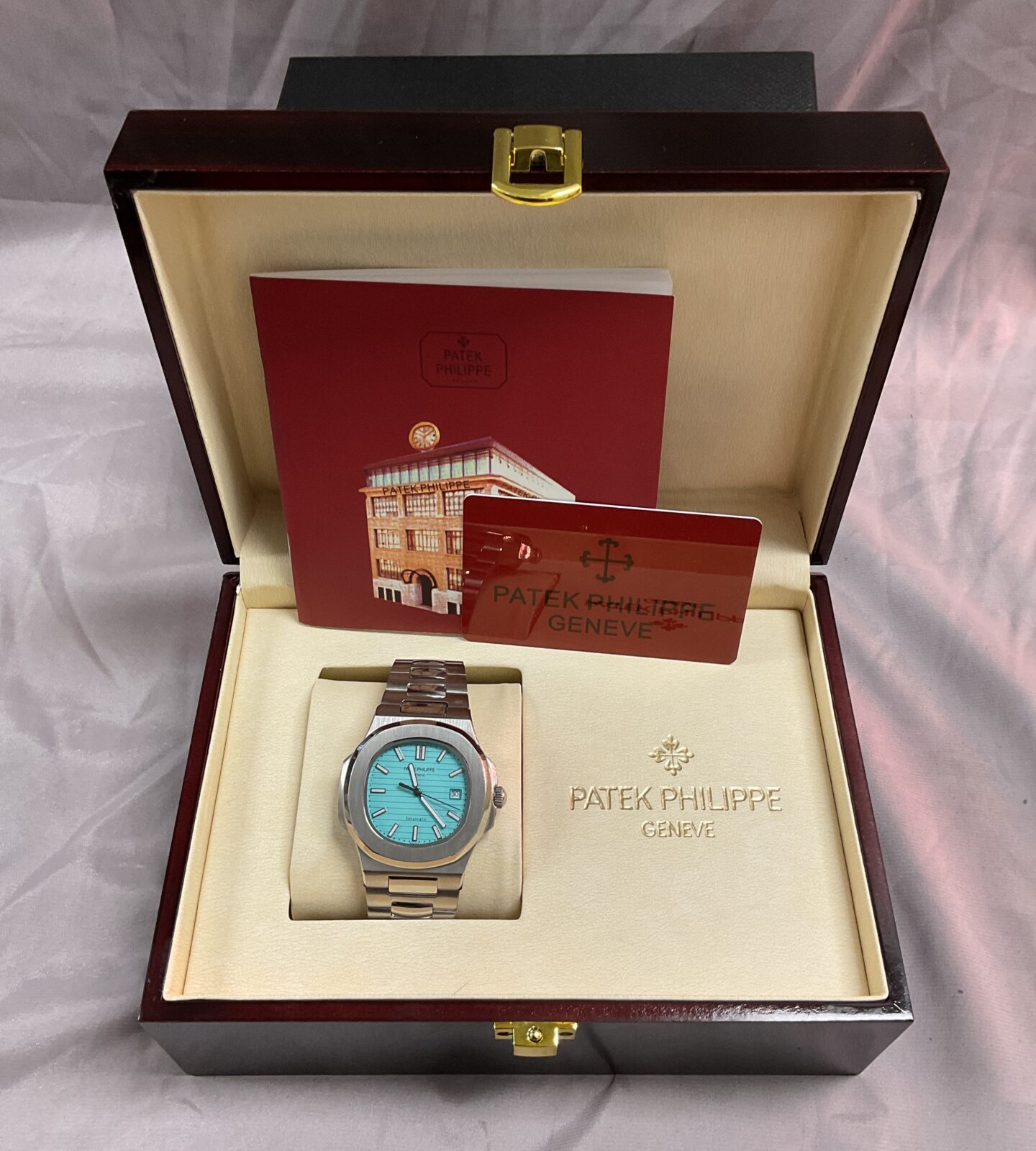 Patek Philippe Tiffany & Co style Automatic wristwatch working with box - Image 2