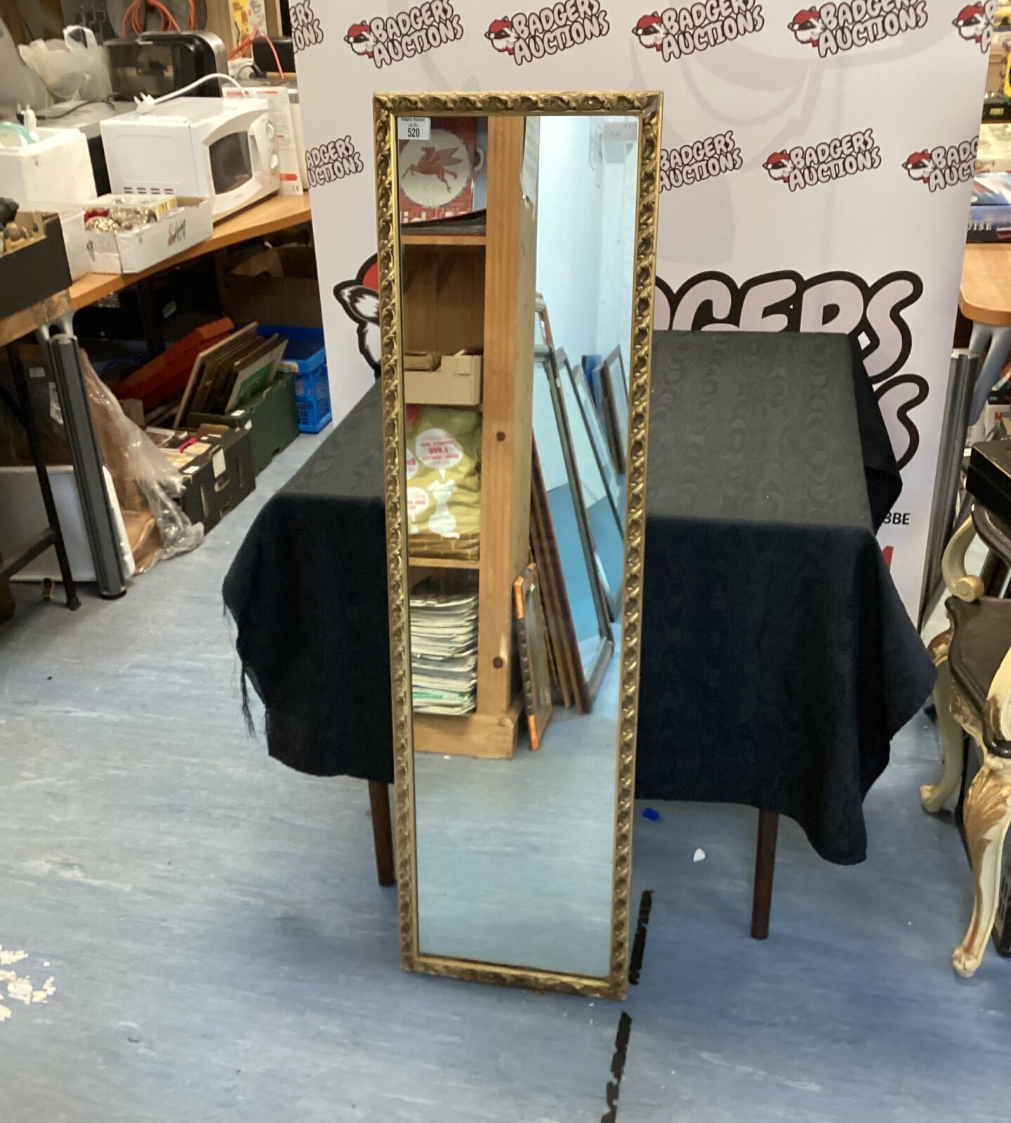 Gilt framed rectangular mirror