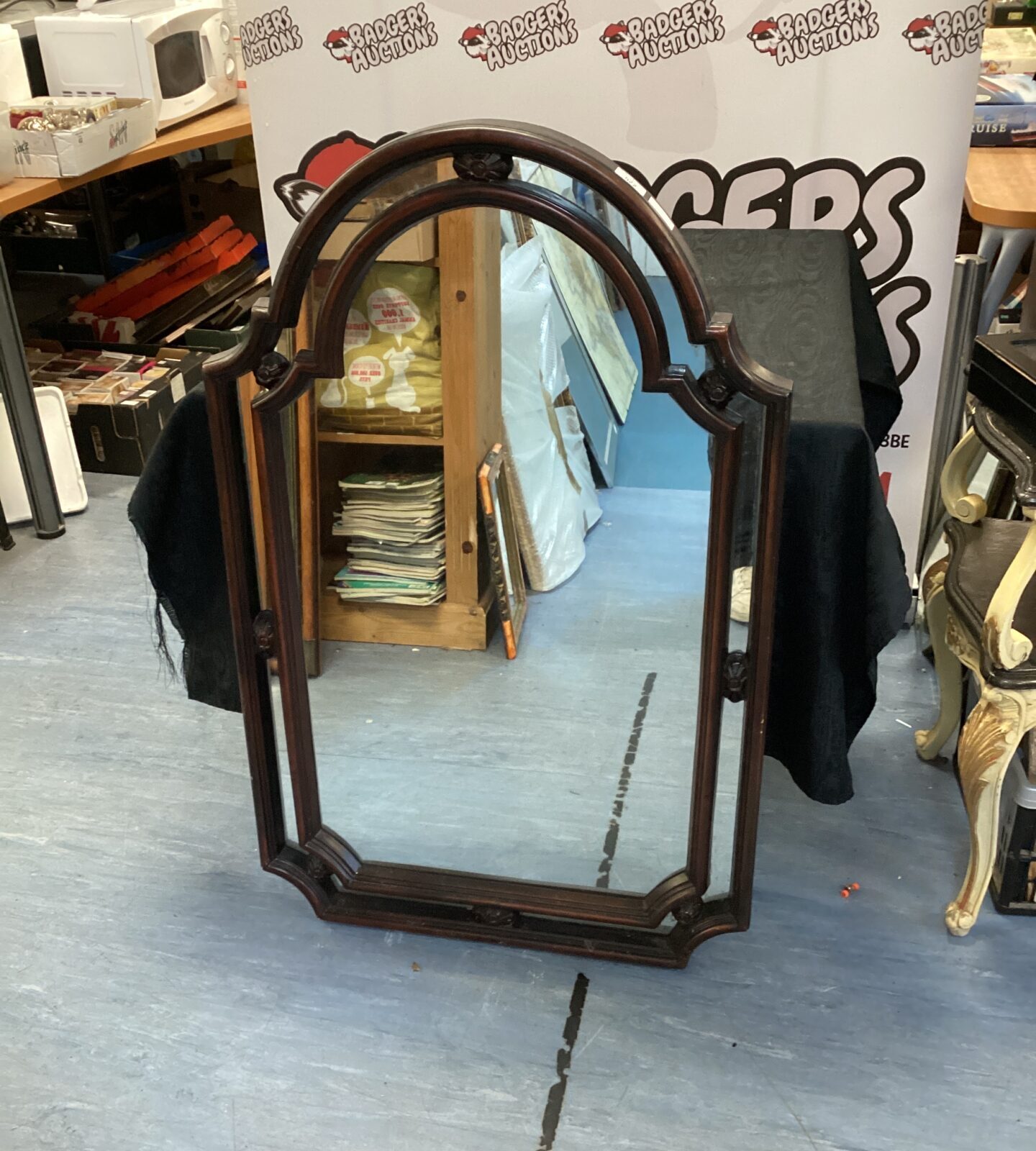 Mahogany framed mirror