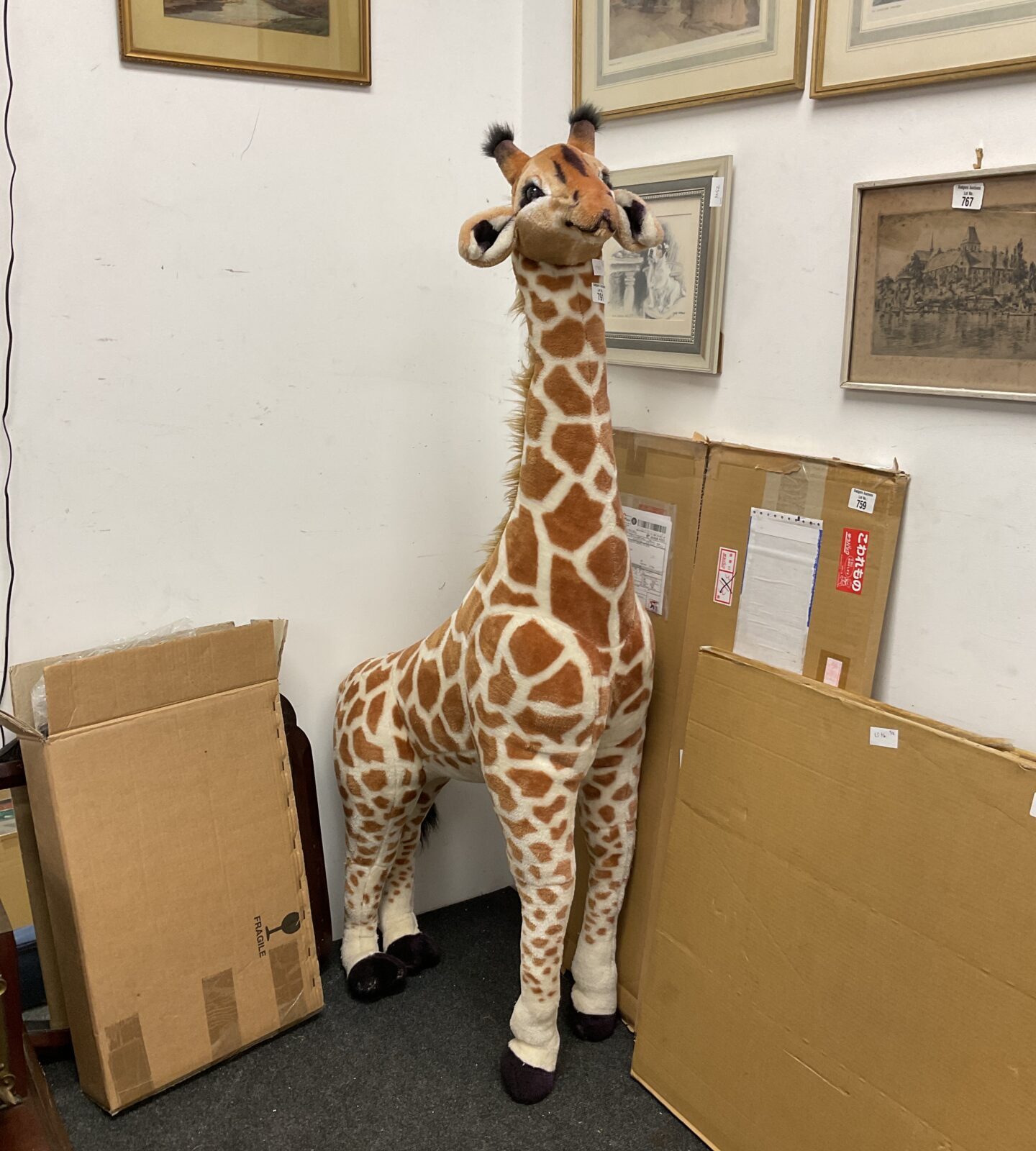 Large giraffe soft toy