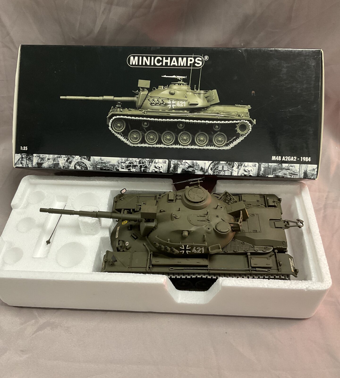 New in box mini champs m48 A2GA2 1984 Model tank 1:35 scale