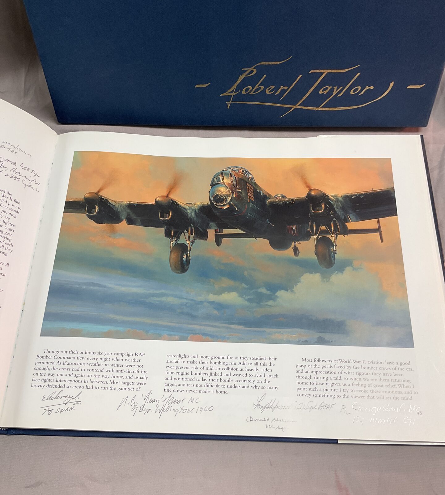 ACES High Aviation gallery Robert Taylor  Air combat paintings vol v with large quantity of  signatures On various plates - Image 3