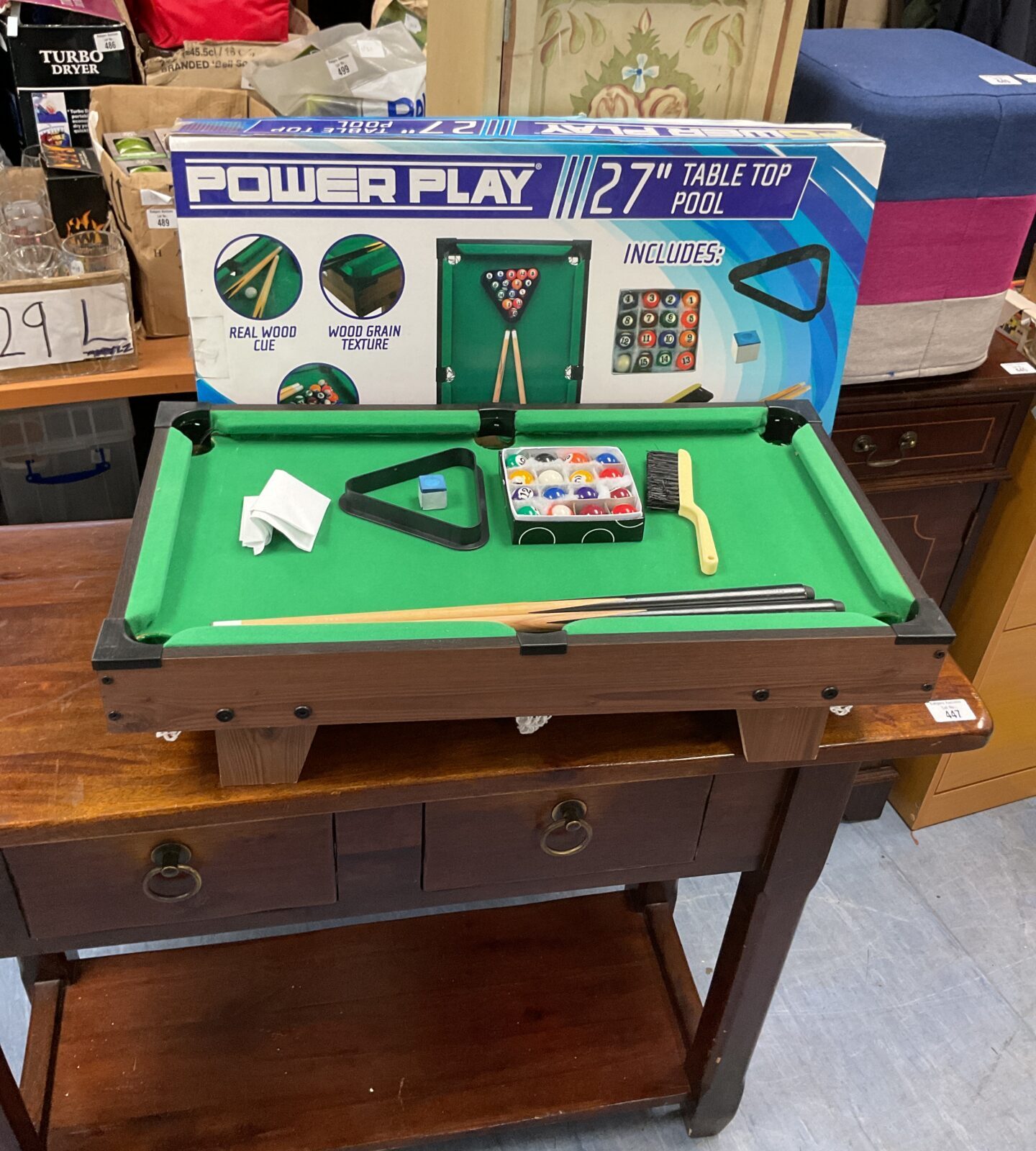 Power play 27” mini table top pool