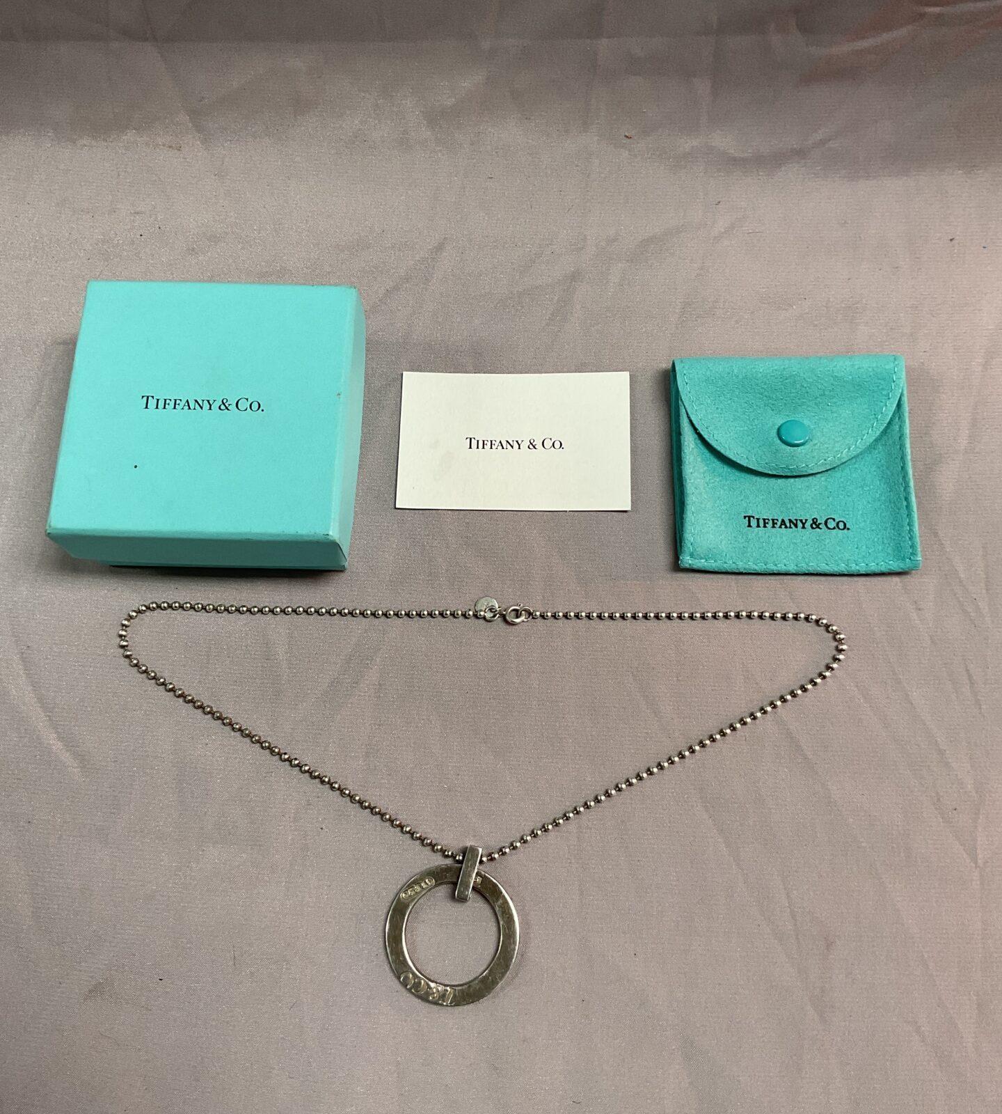 925 silver Tiffany pendant necklace in original box