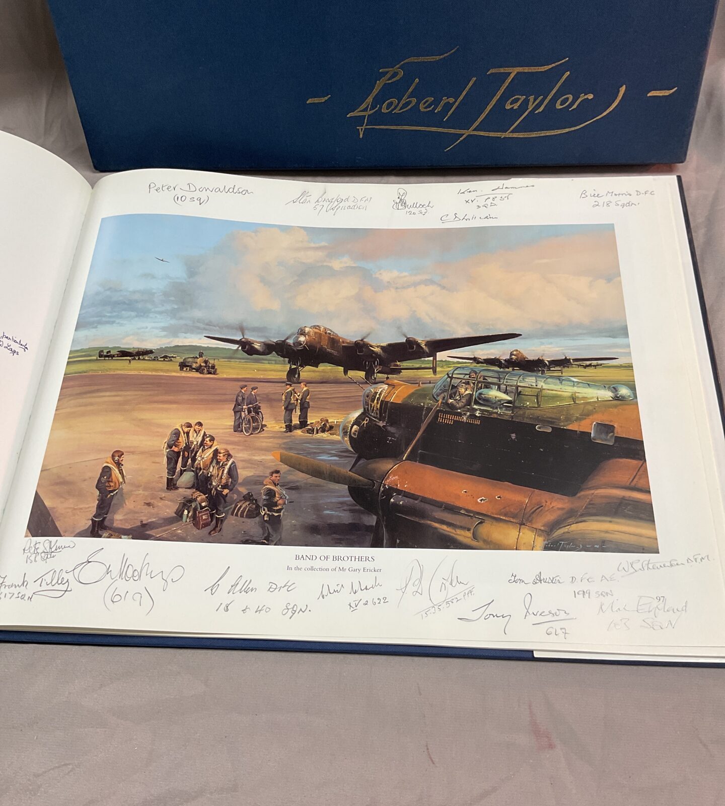 ACES High Aviation gallery Robert Taylor  Air combat paintings vol v with large quantity of  signatures On various plates - Image 4