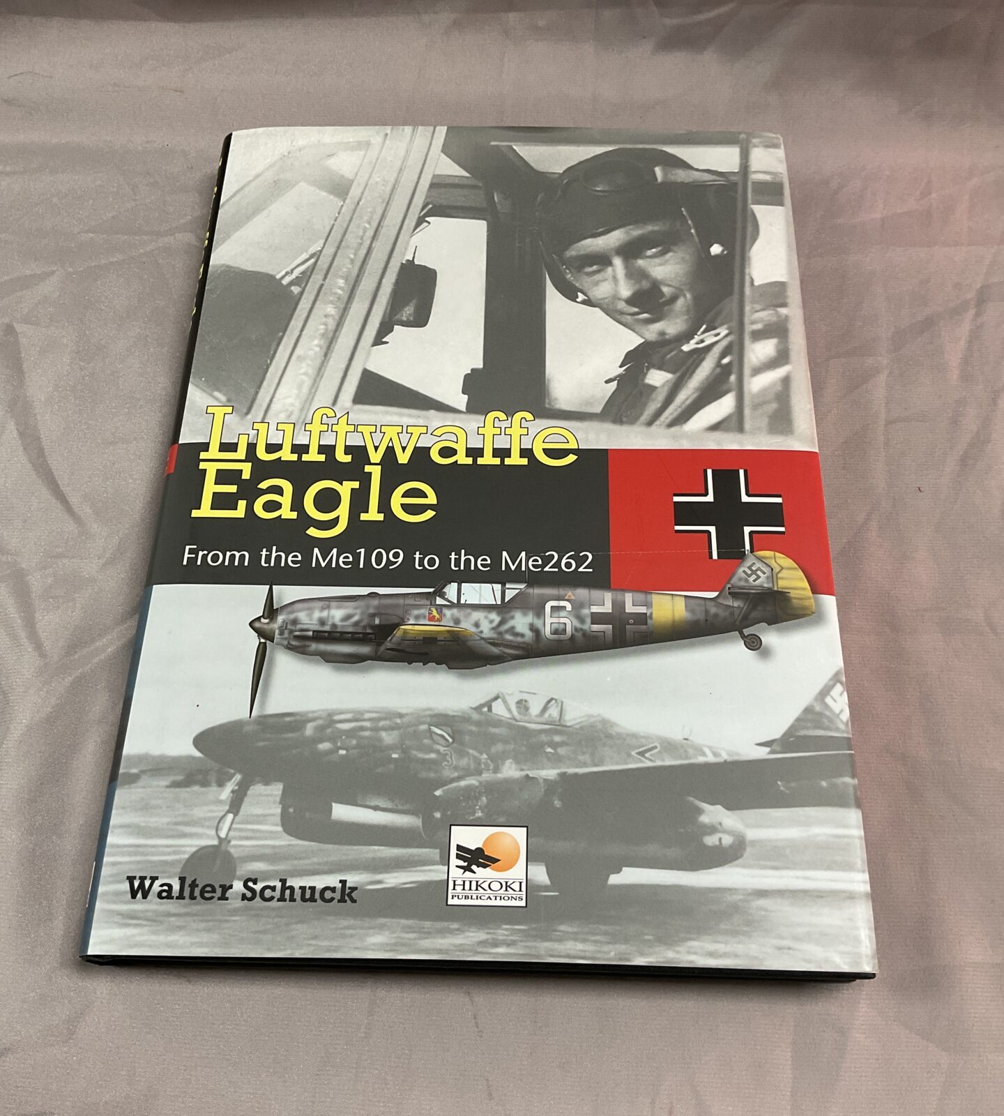 Aces high aviation gallery luftwaffe eagle with book card signed by five Luftwaffe fighter aces inc Adolf galland