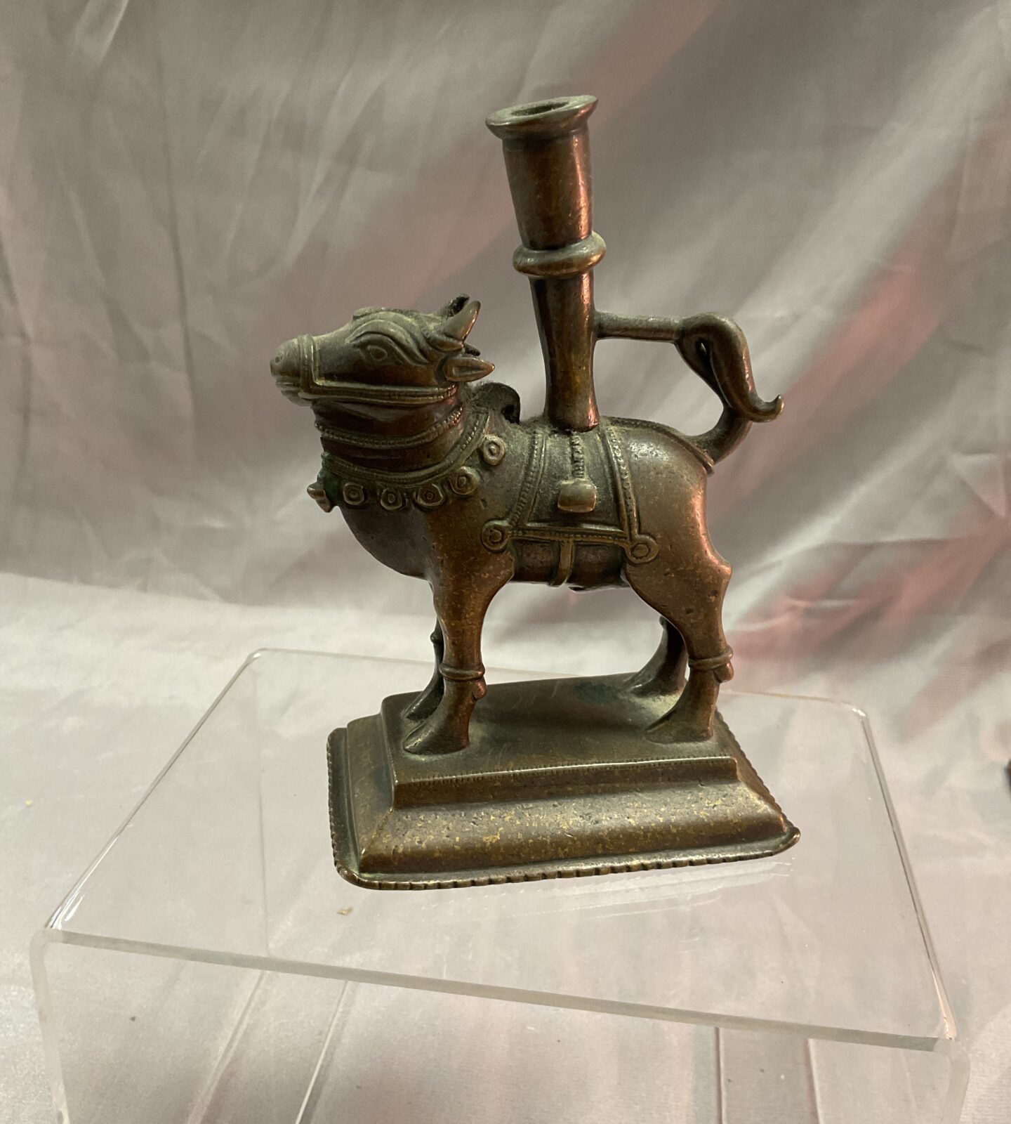 Antique 5” indian bronze figure of nandi