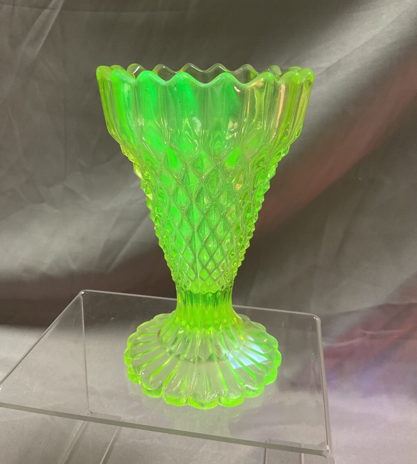 5.5” uranium glass vase