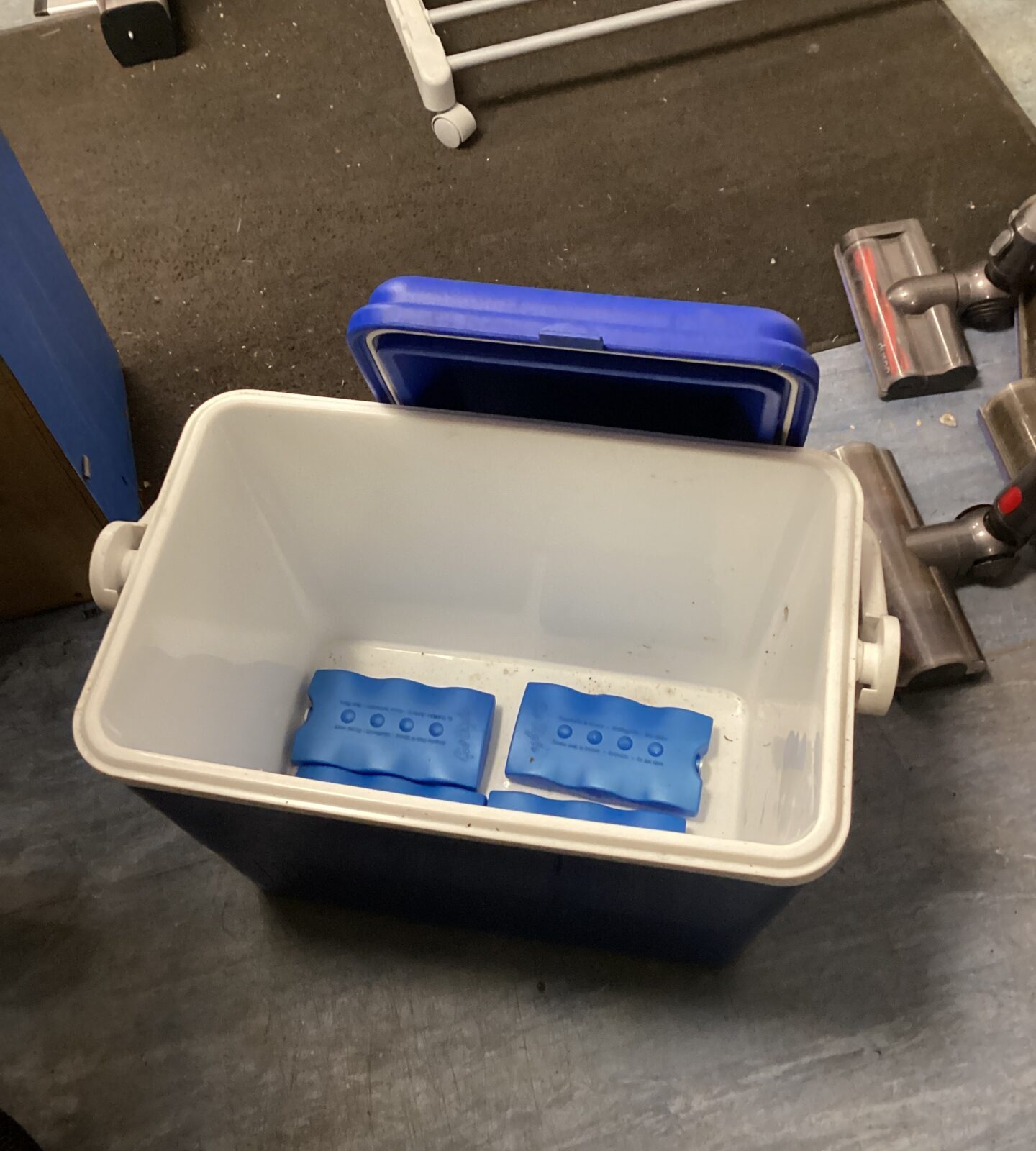 Cool box with four ice packs