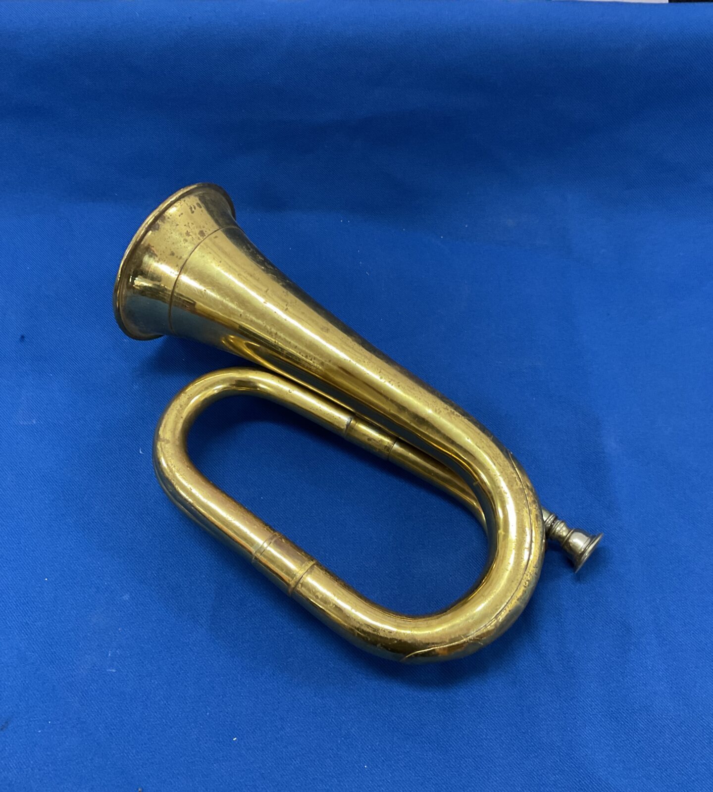 Vintage brass bugle horn