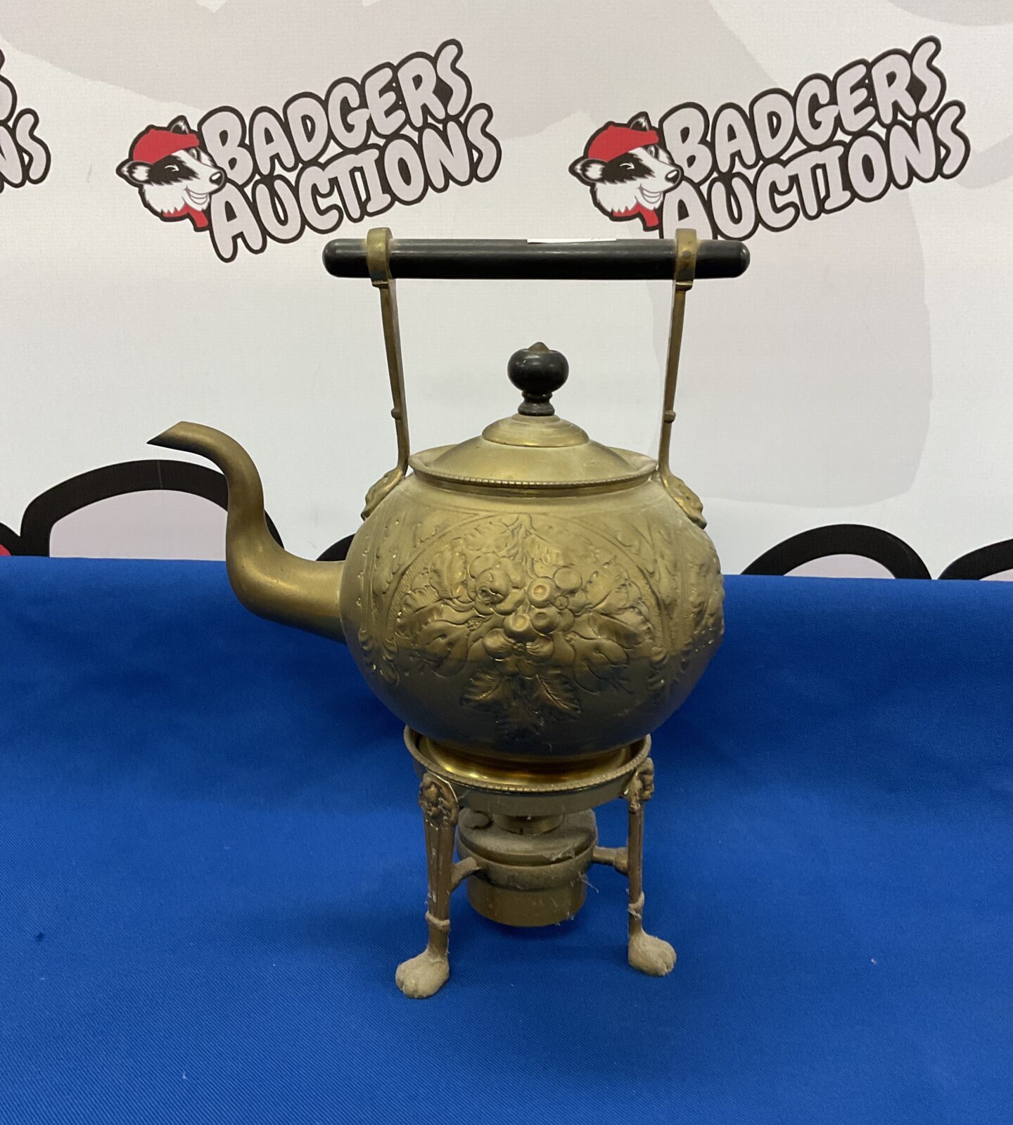 Vintage brass spirit kettle