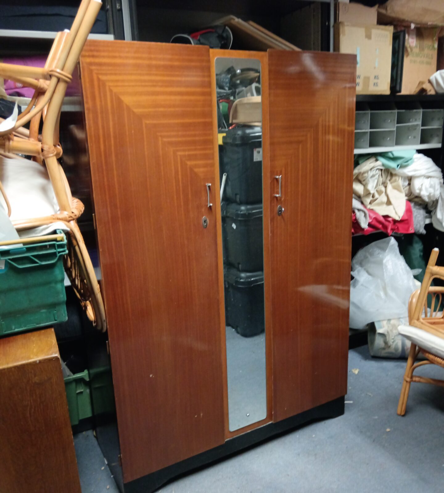 Lebus mid century mirrored double wardrobe