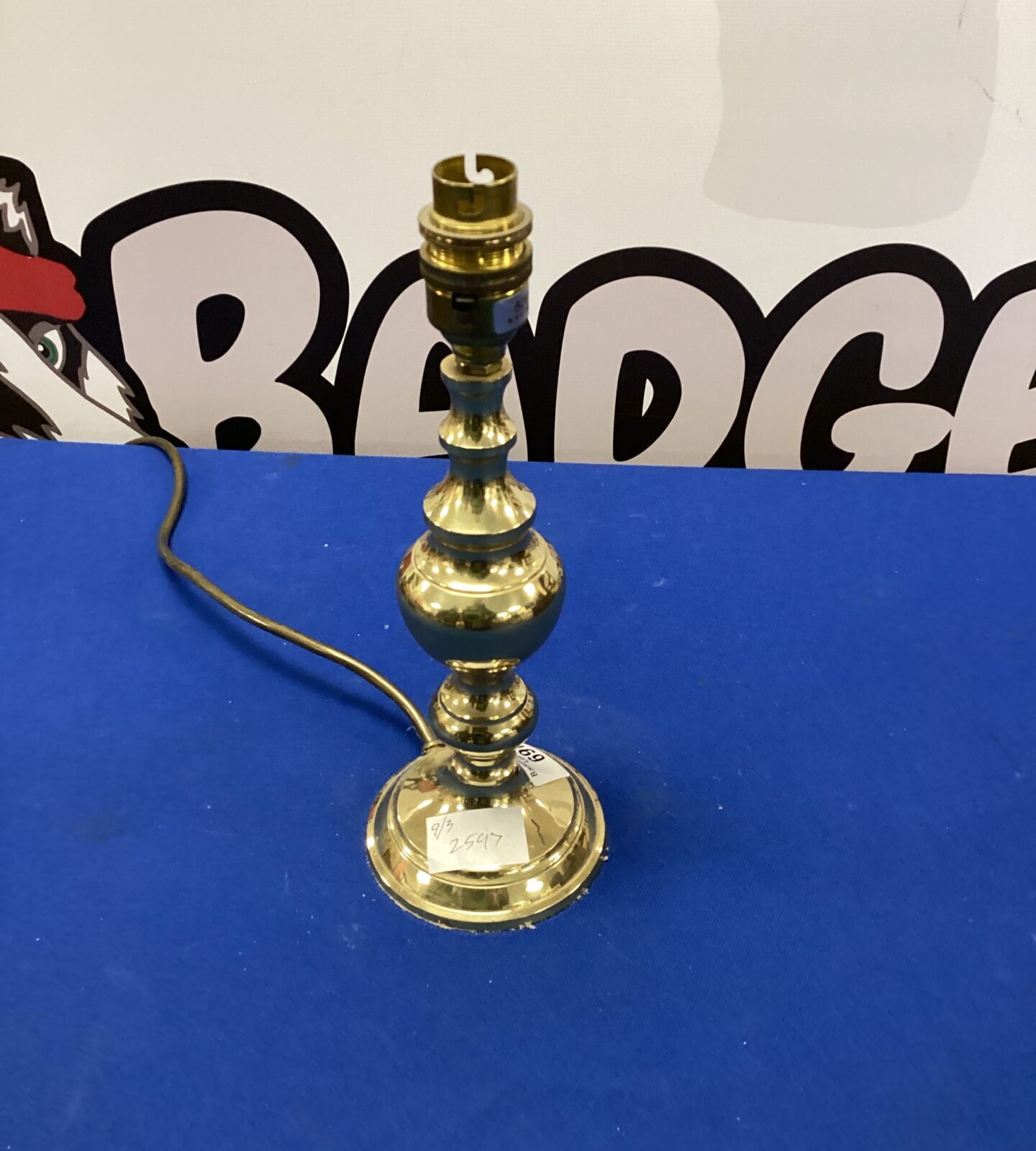 Brass table lamp