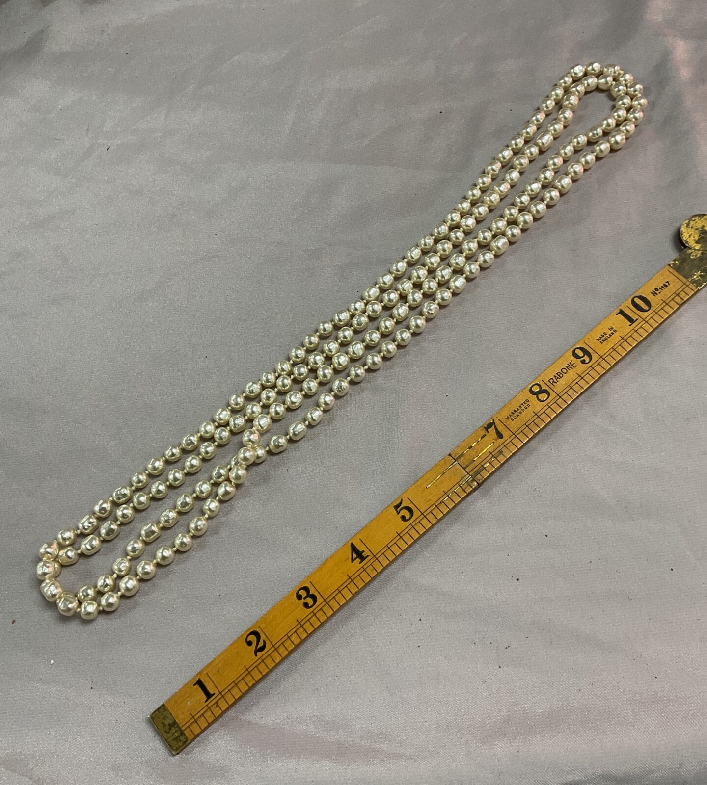 50” Long pearl necklace