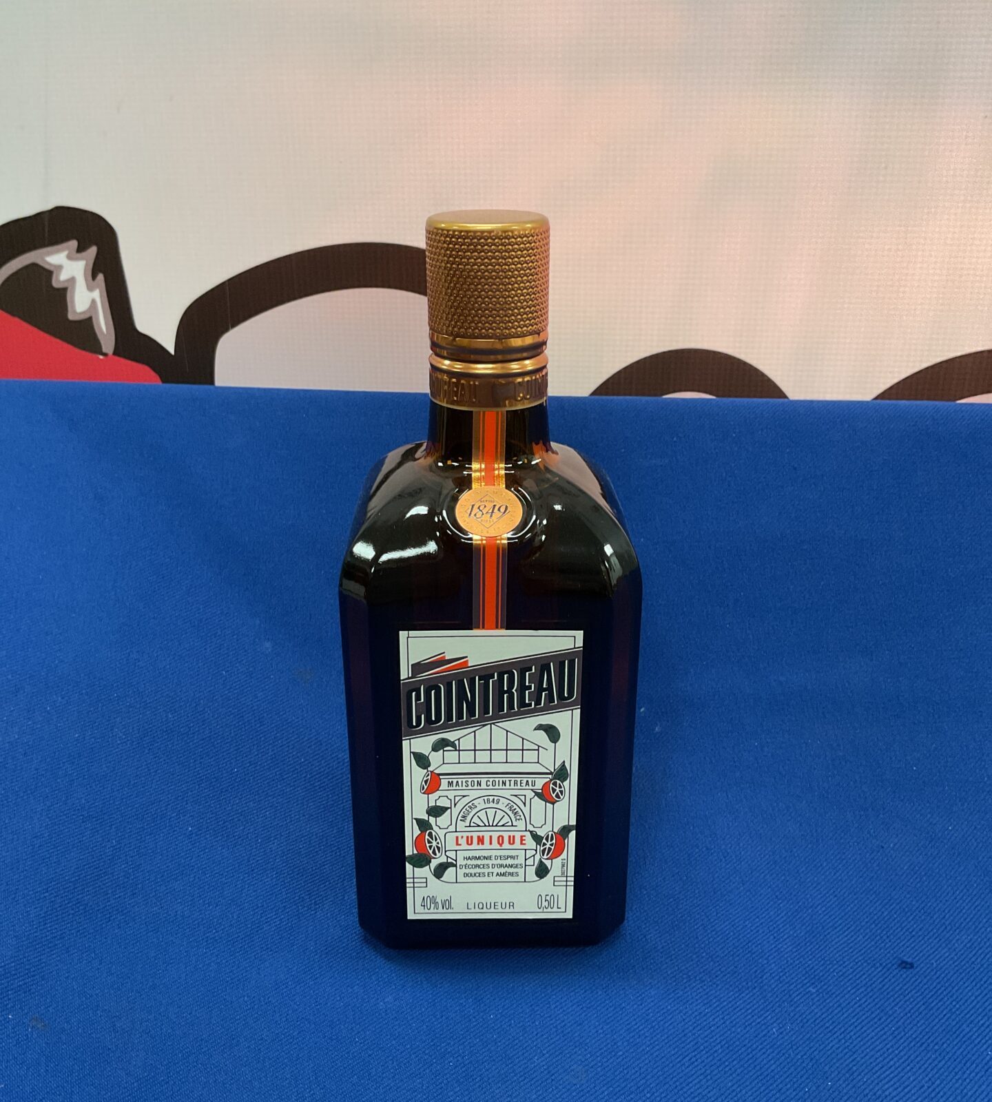 Sealed bottle of cointreau l’unique liqueur