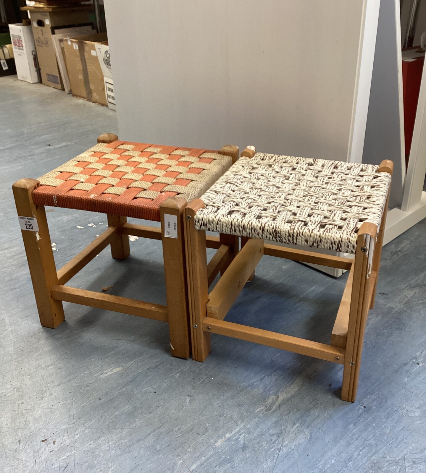 2 Rope Topped Stools