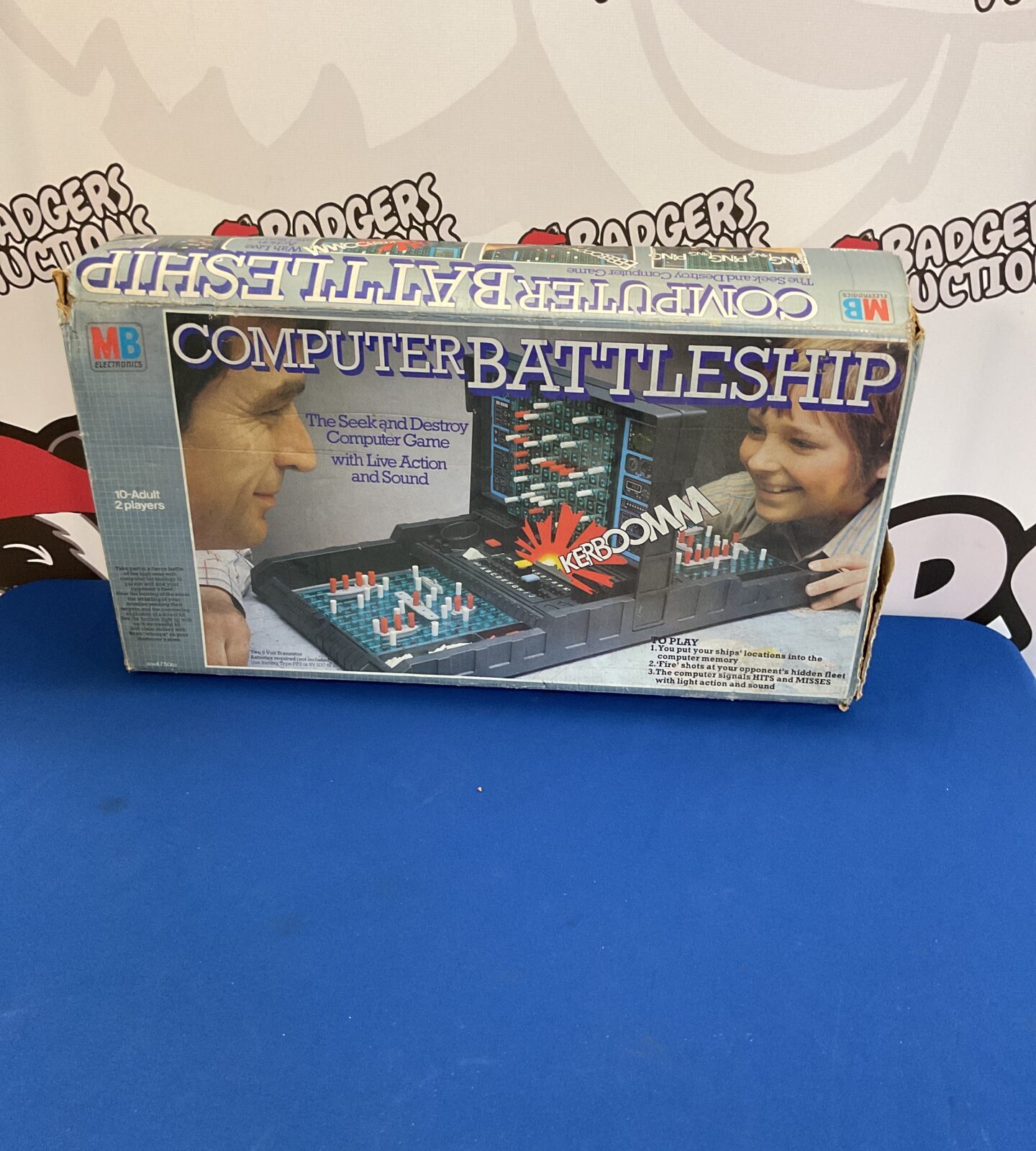 Vintage Mb electronics computer battleship playset, appears new in box