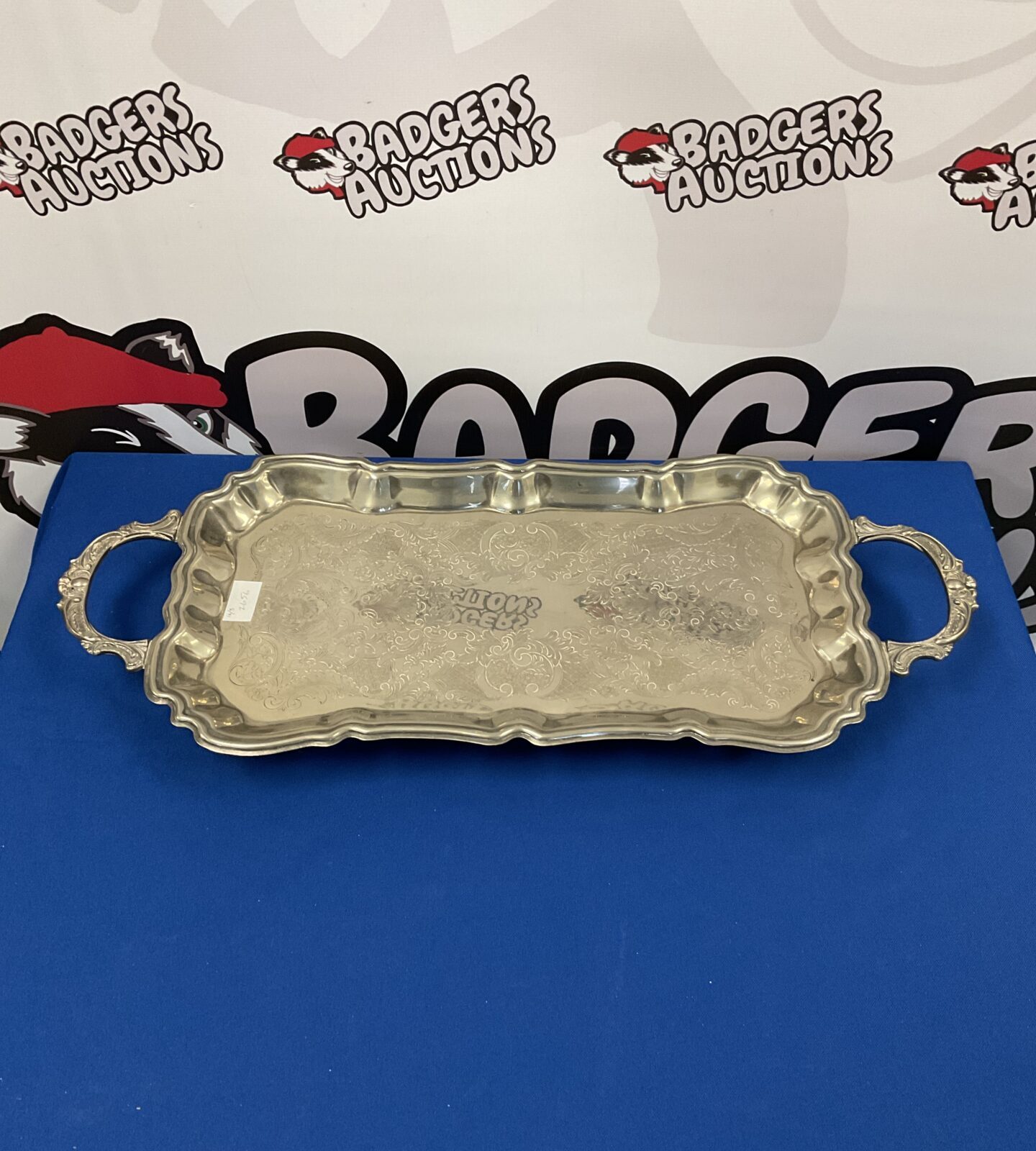 Leonard silver plate serving tray