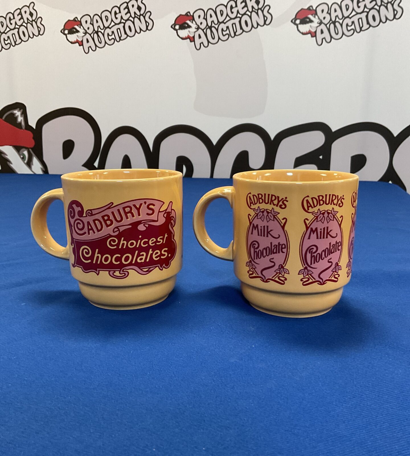 Two Cadburys hot chocolate mugs