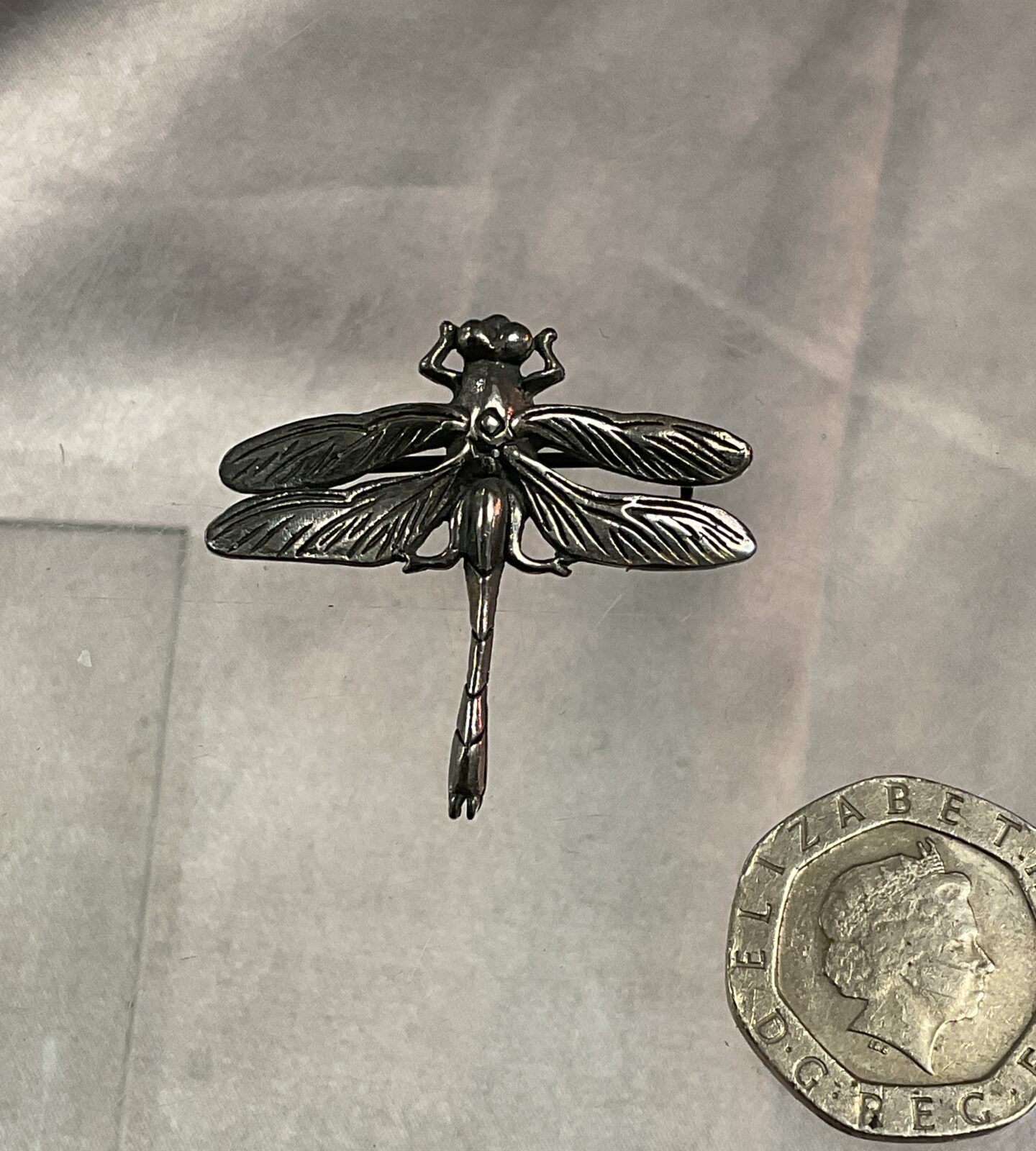 925 Silver Dragonfly brooch