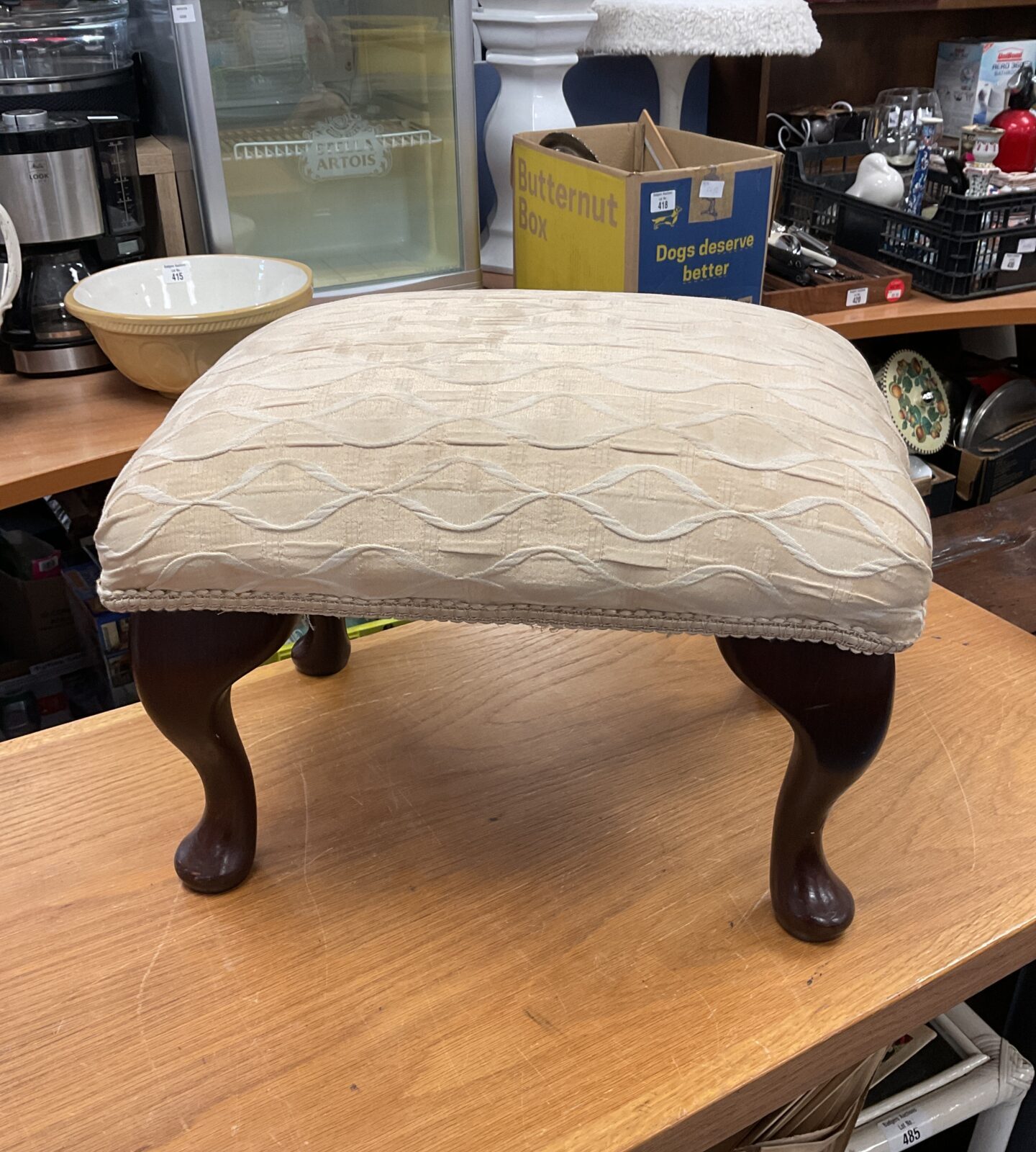 Vintage mahogany footstool