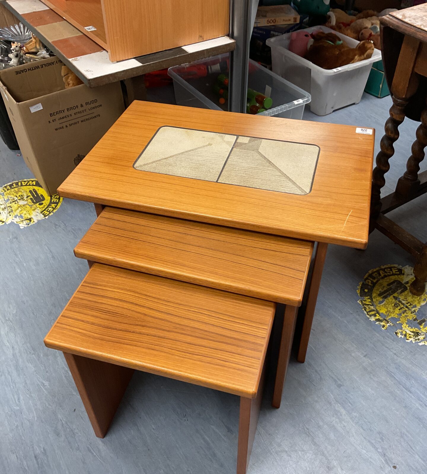 Retro nest of tile topped tables