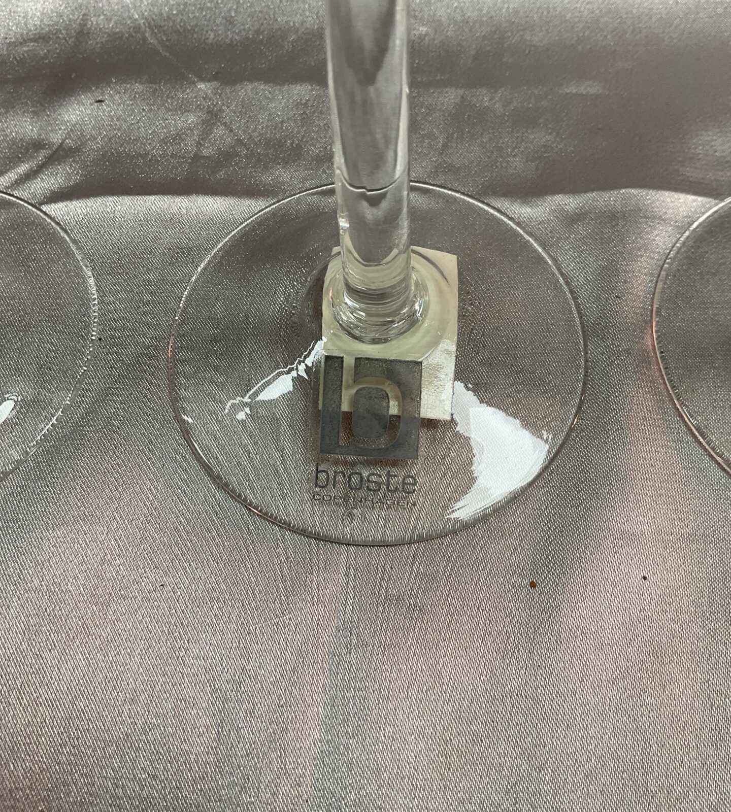 Set of three graduated Broste Copenhagen glass Candlesticks 9” 10” 11” - Image 2