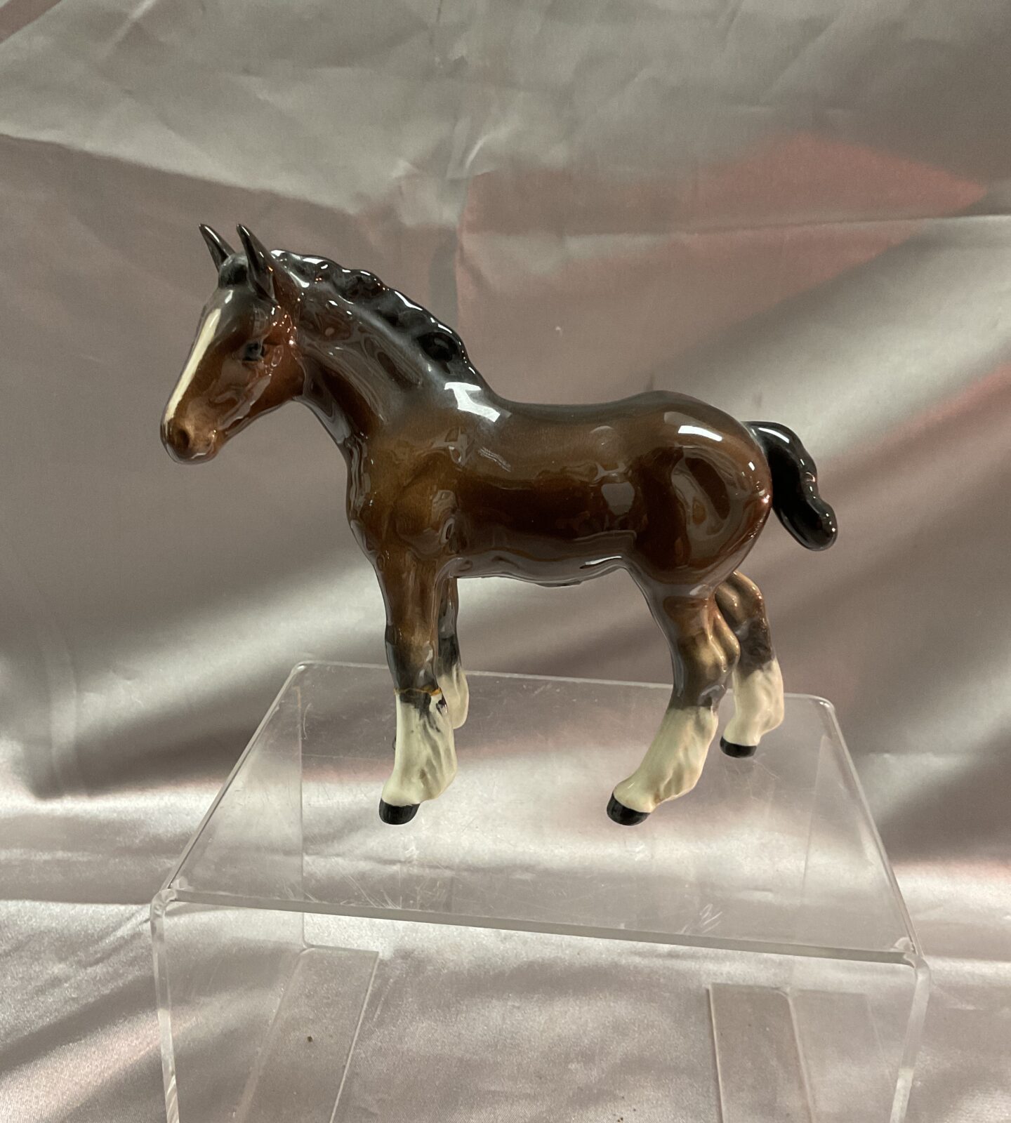 Vintage Beswick shire foal dark brown gloss